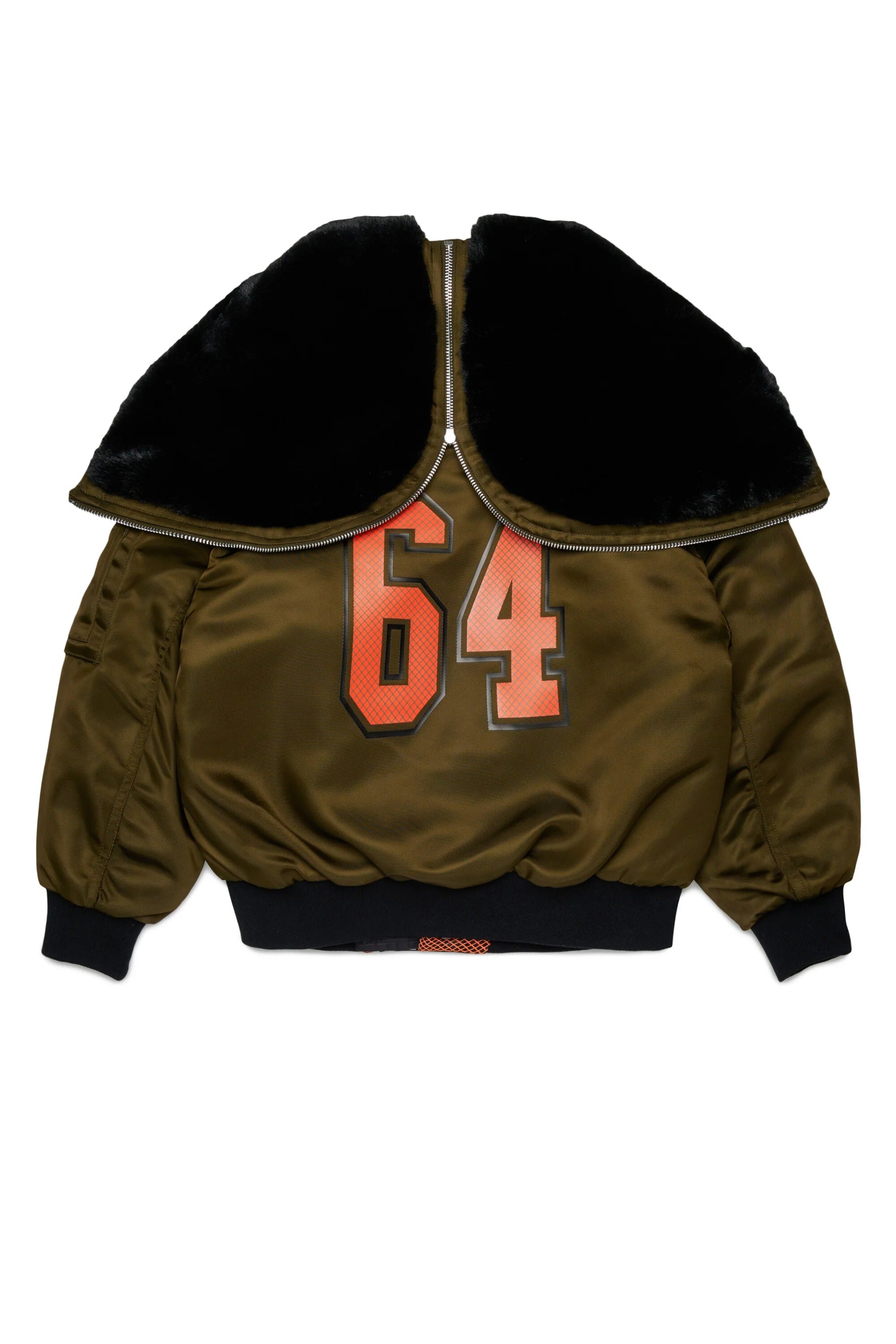 Giacca bomber con logo stampato verde DQ3412-D0AIB DQ558 DSQUARED KID 