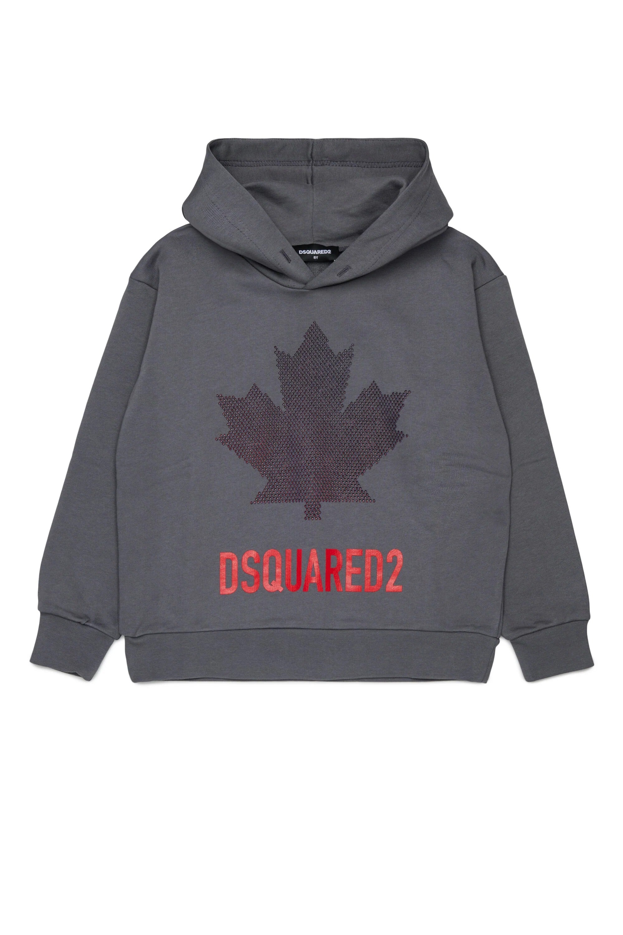 Felpa con cappuccio e logo grigia DQ3435-D0AJ6 DQ913 DSQUARED KID 