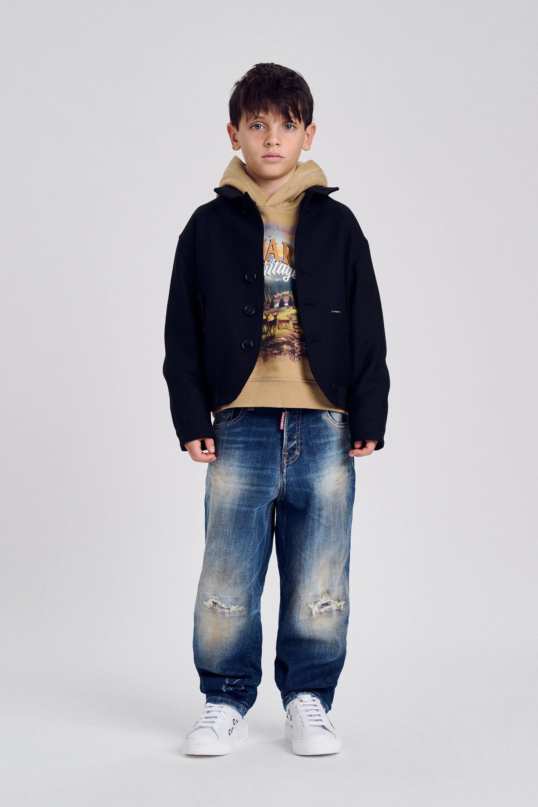 Jeans dalla vestibilità comoda, lavaggio azzurro chiaro - larghi DQ3578-D0AHW DQ01 DSQUARED KID 