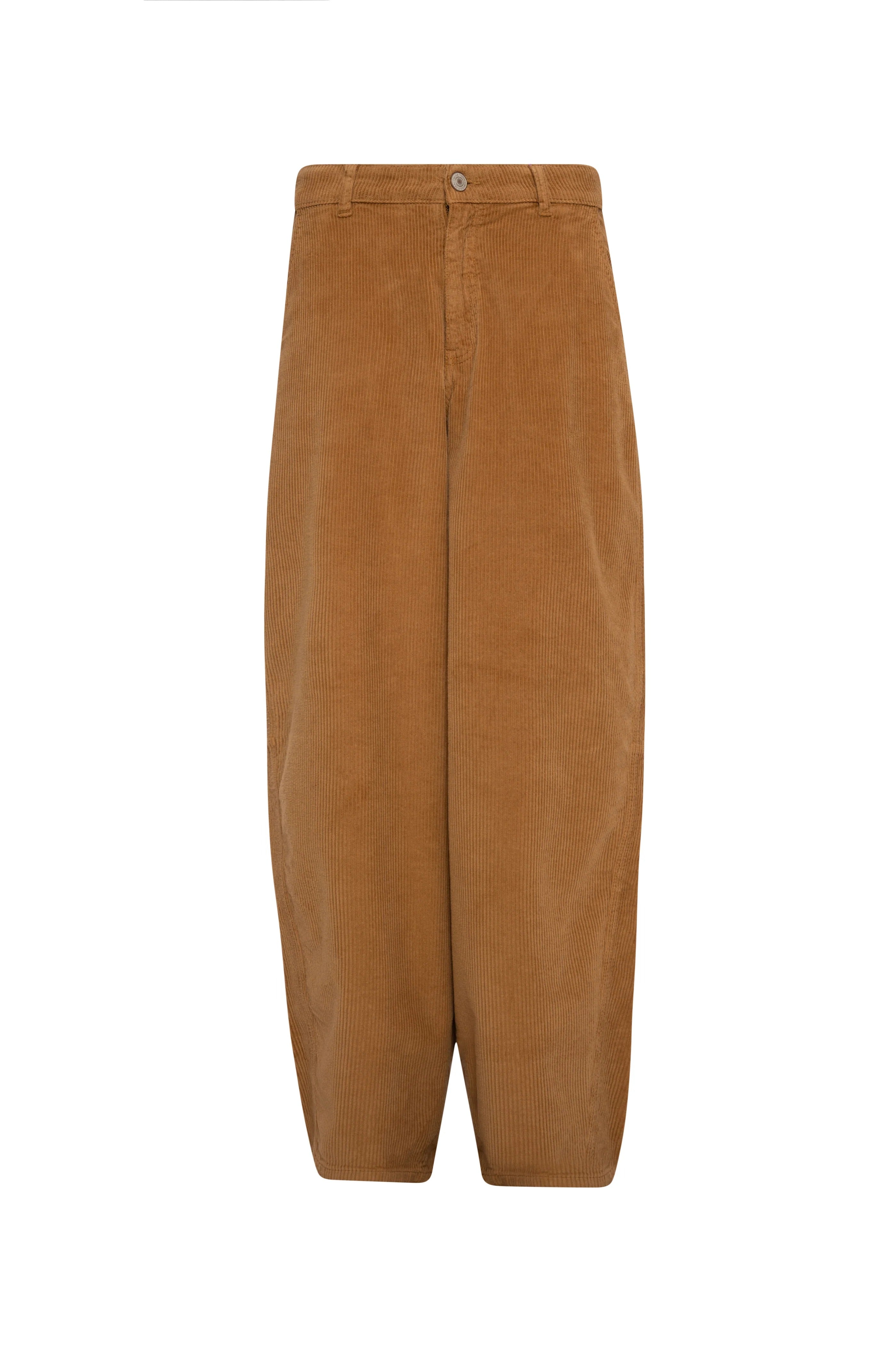 Fracomina Pantalone carrot balloon in velluto a coste Camel FP26WVD012W56701 093 FRACOMINA 