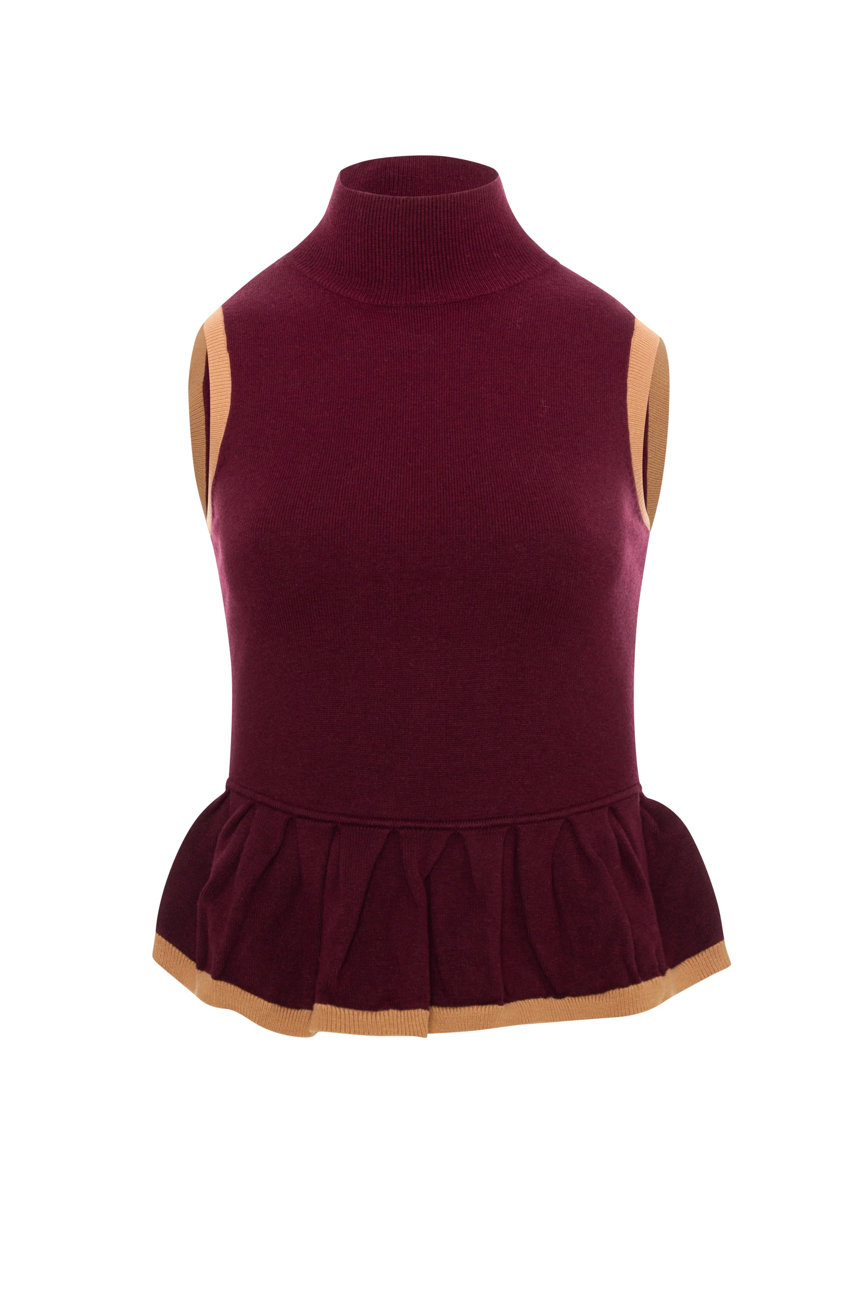 Fracomina Top senza maniche in maglia bicolore FR26WT4009K50401 P11 FRACOMINA 