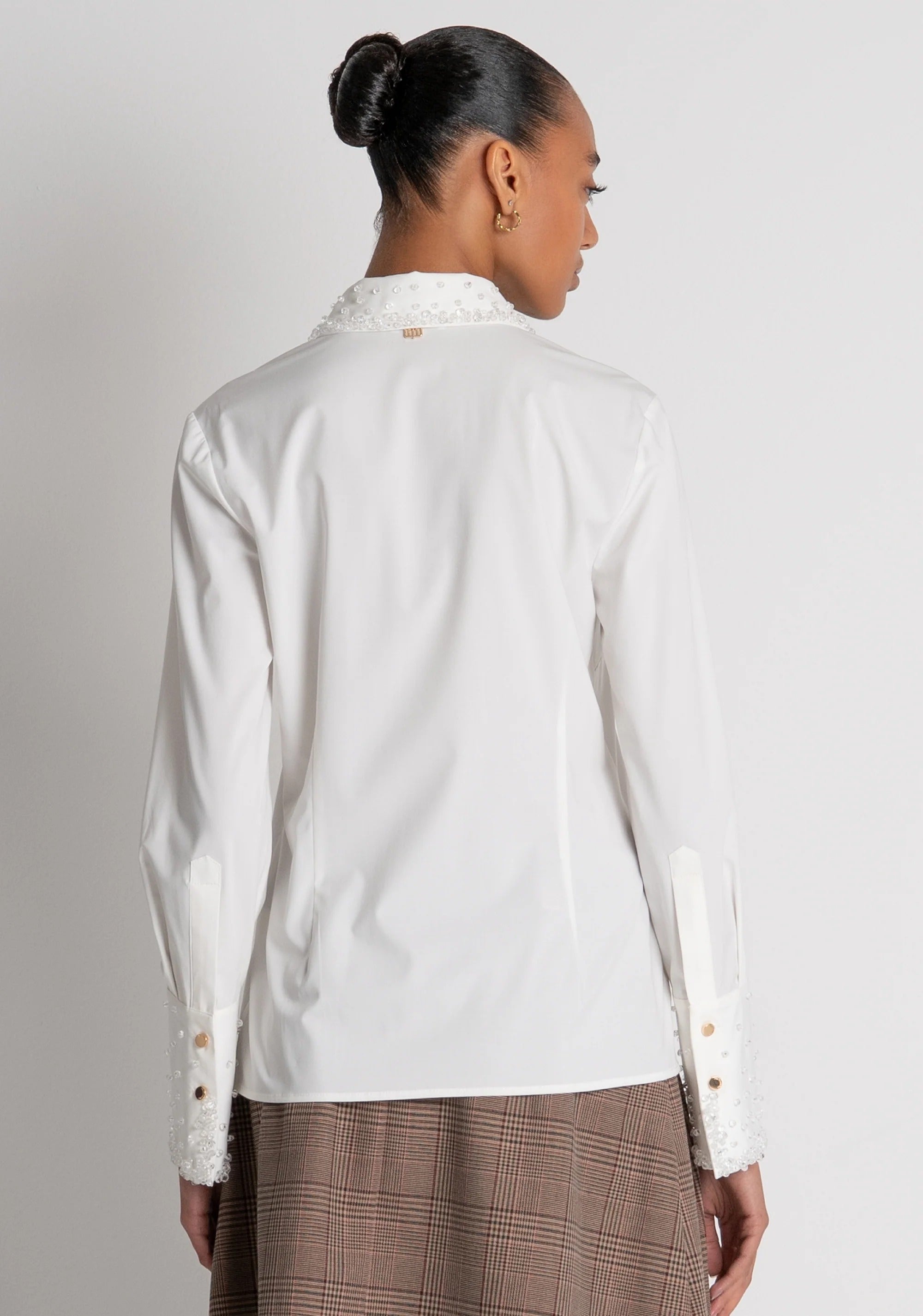 Fracomina Camicia slim con applicazioni luminose FR26WT6006W58401 108 FRACOMINA 