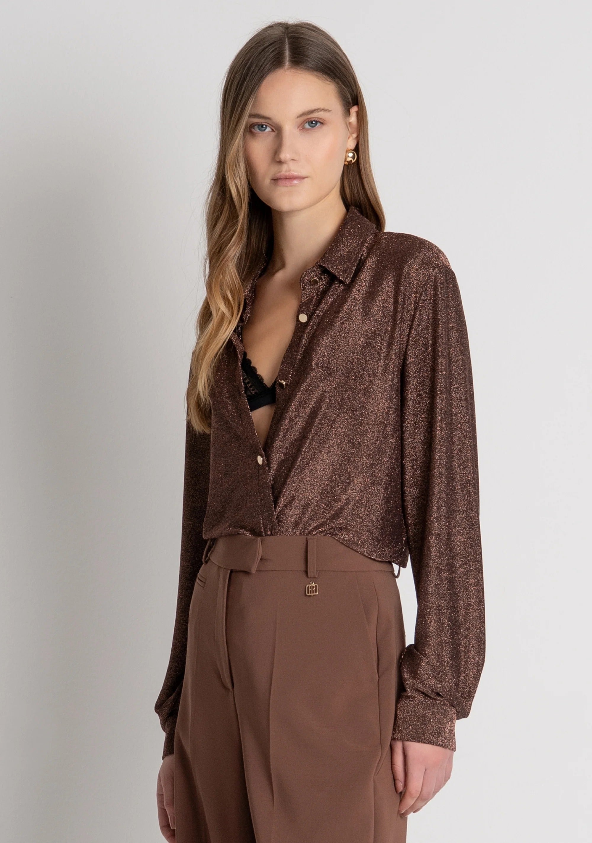 Fracomina Pantalone flare con vita regolare coffee FR26WV3002W42901 I49 FRACOMINA 