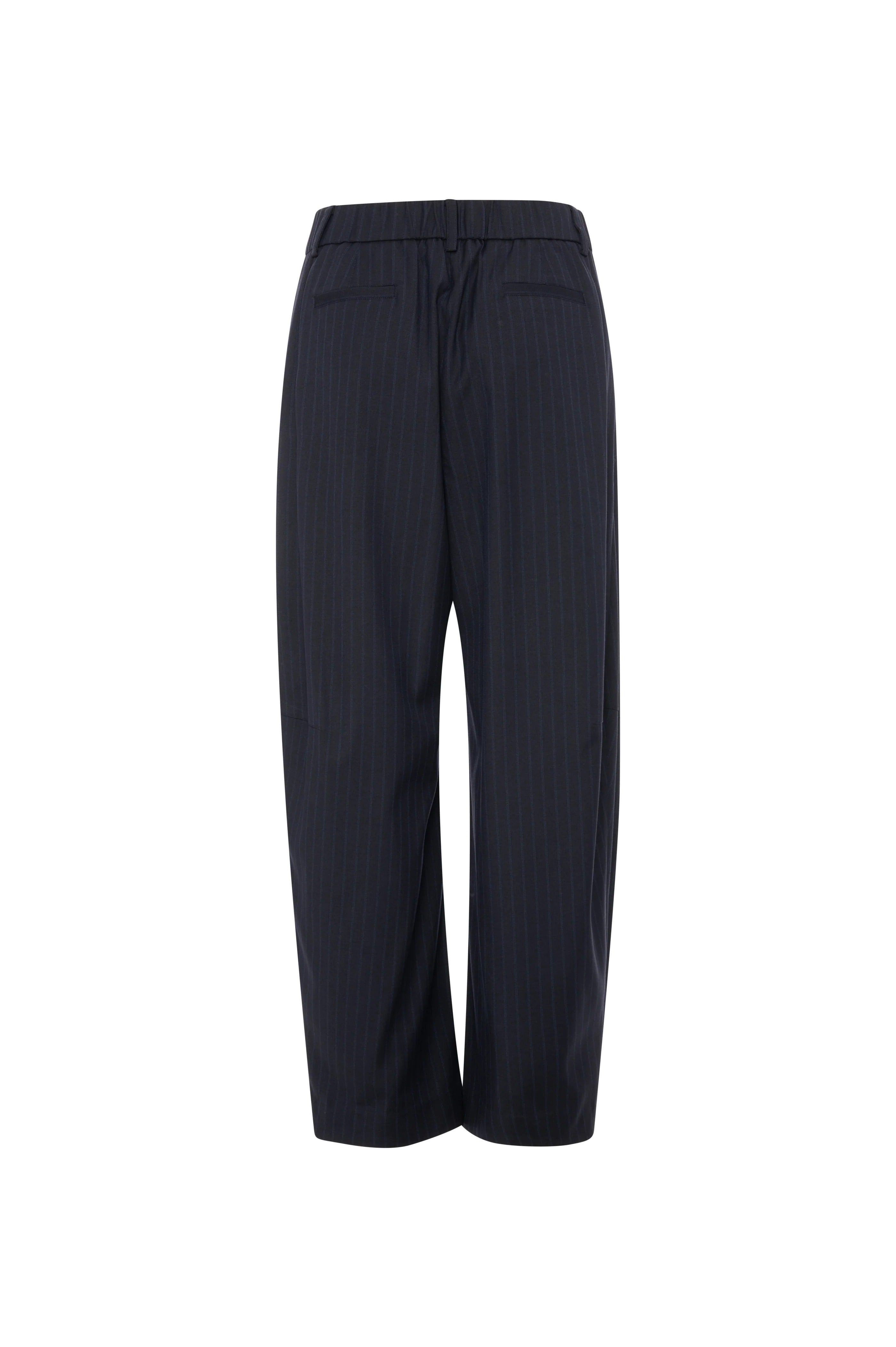 Fracomina Pantalone carrot balloon fit in tessuto gessato dark blue FR26WVD011W459D4 117 FRACOMINA 