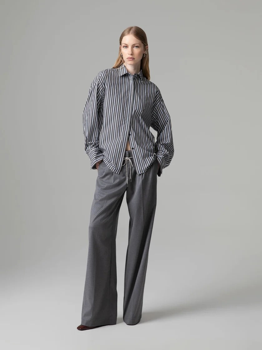 GAELLE Pantalone loose con pinces grigio GAABW11055-TPV0005 GR00 GAELLE 