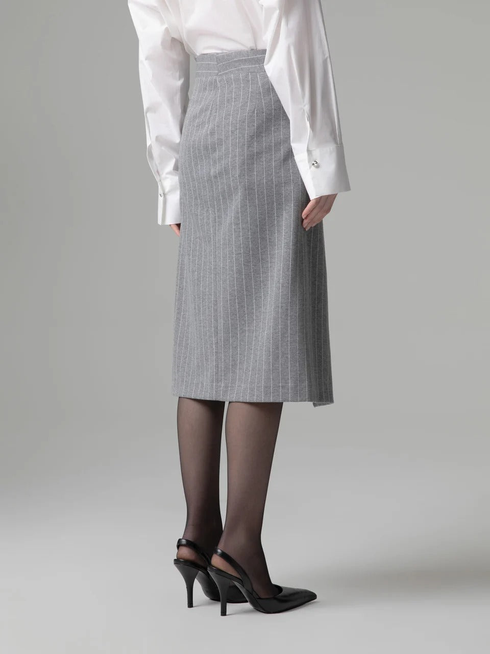 Gaelle Gonna a tubo con zip e spacco grigia GAABW11121-TPV0001 GR00 GAELLE 