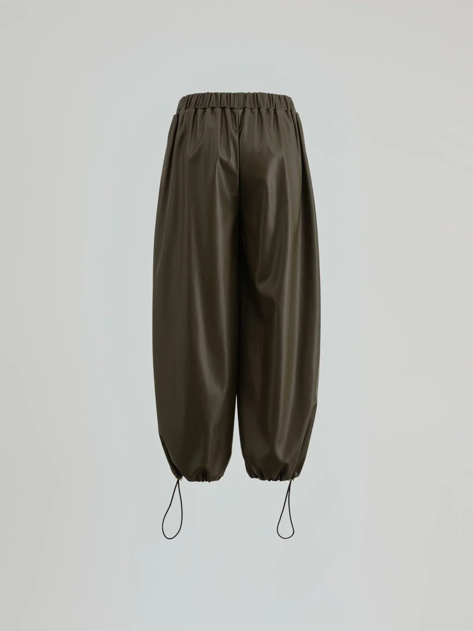 Gaelle Pantalone jogger in ecopelle verde GAABW11143-TPU0001 VE45 GAELLE 