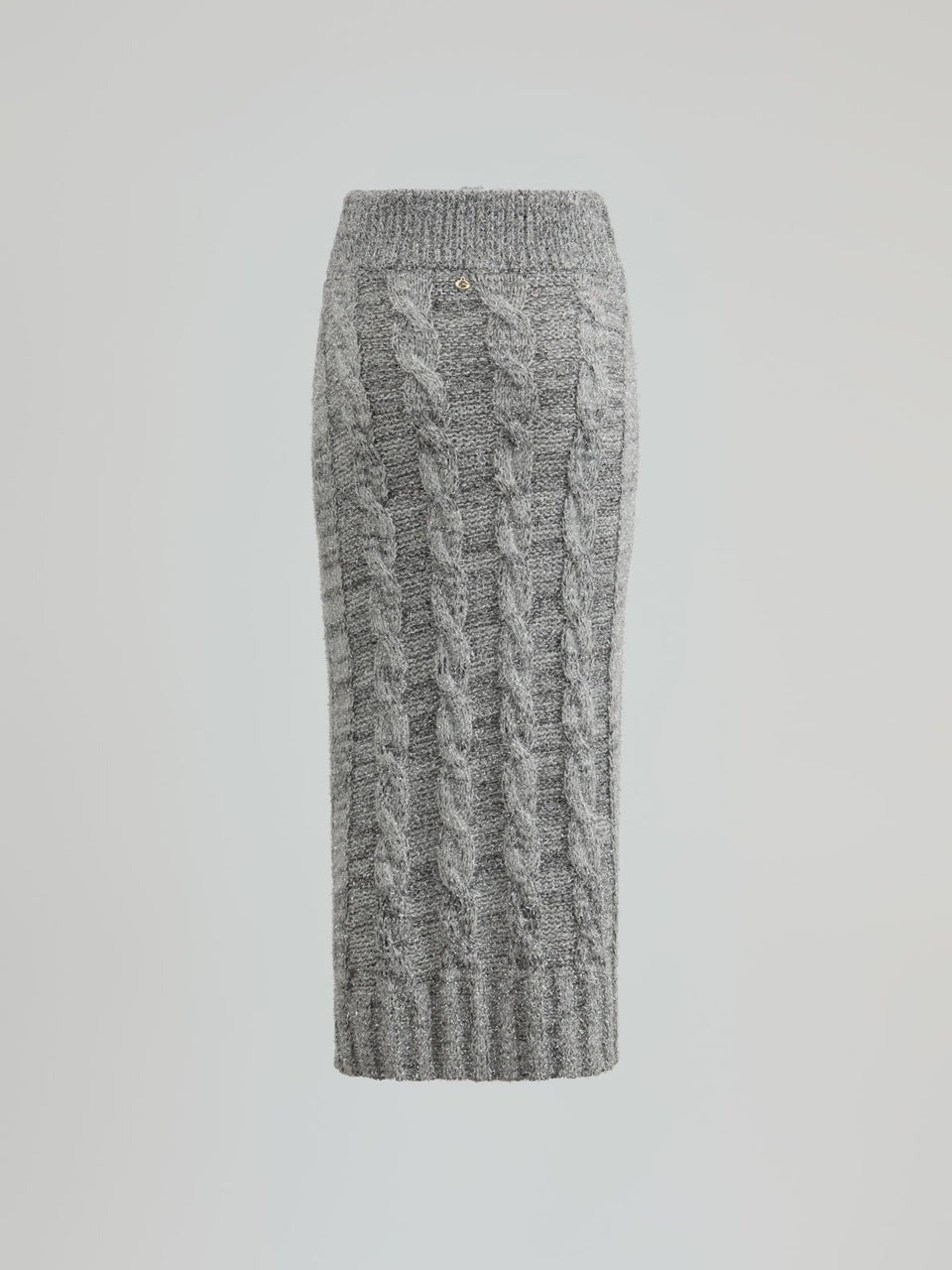 Gaelle Gonna lunga in maglieria con spacco sul davanti grigia GAABW11481-FRP0001 GR00 GAELLE 