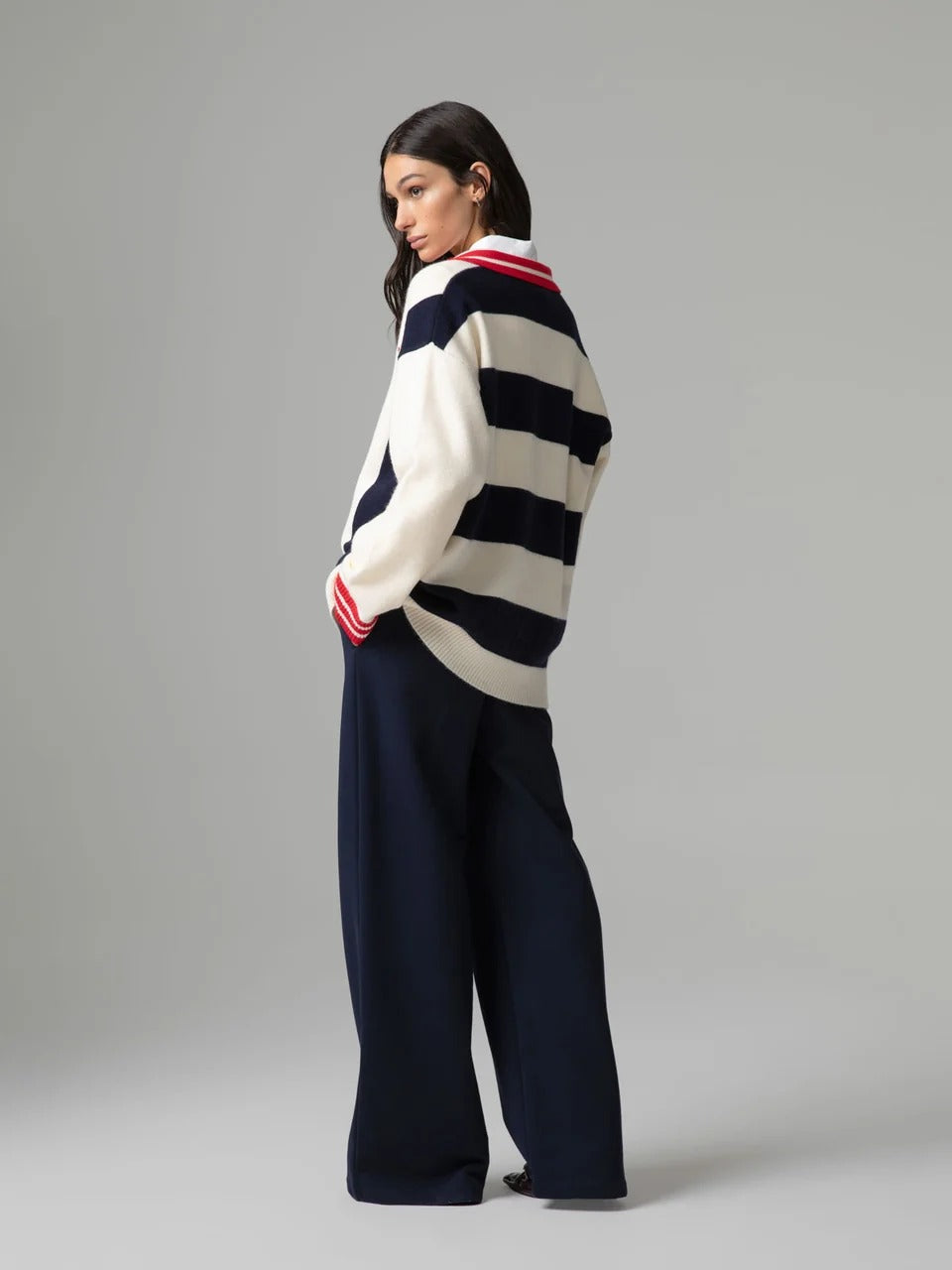 Gaelle Pullover collo polo con personalizzazioni logo GAABW11485-FRN0002 BL07 GAELLE 