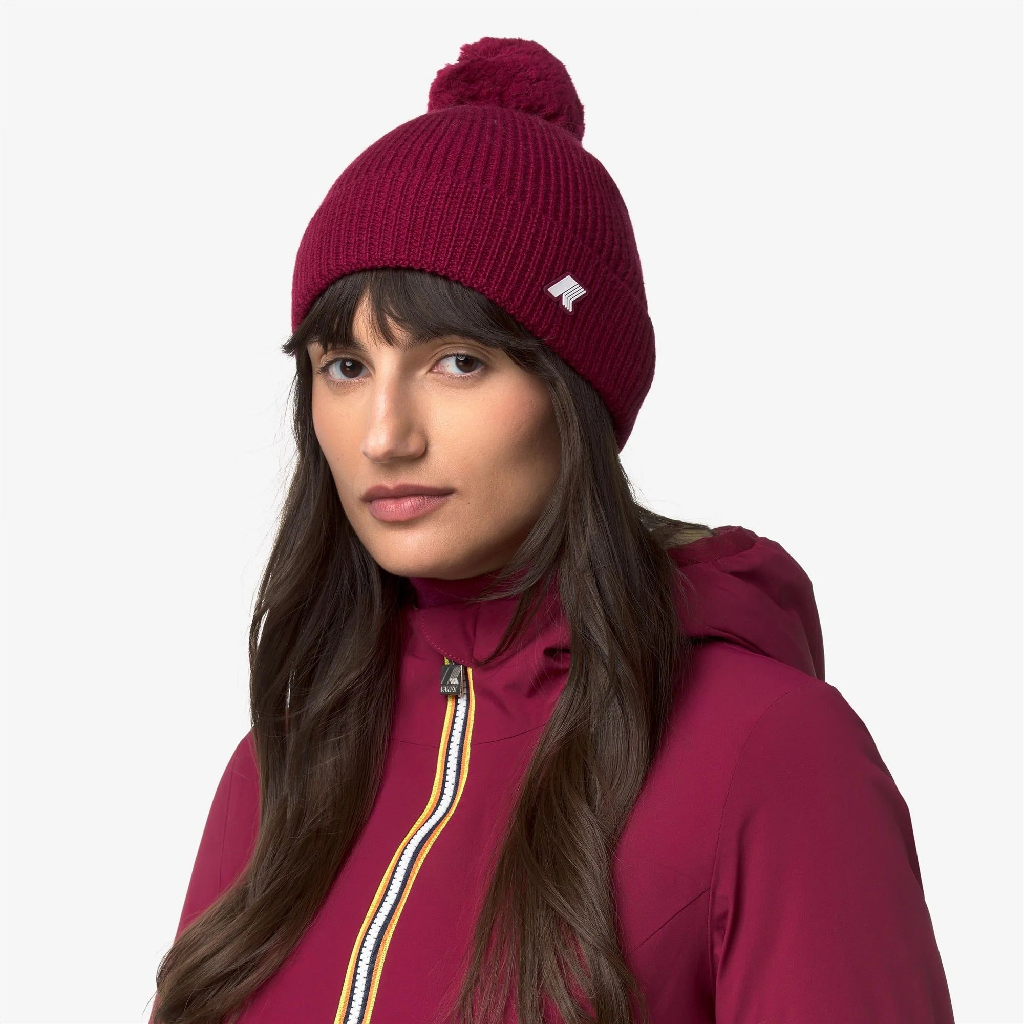 Cappello Vincienne Cardigan Stitch Wool Red dk K1151QW Q13 K-WAY 
