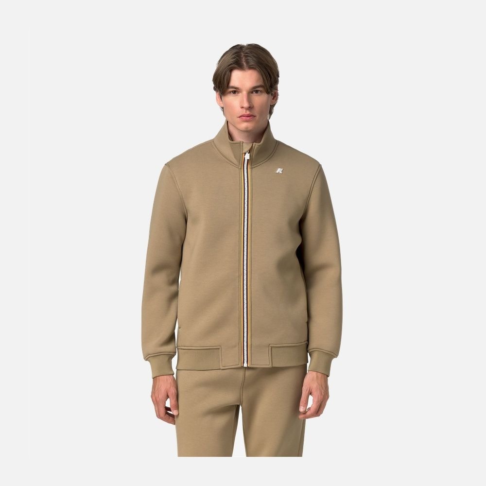 K-WAY felpa finn spacer beige khaki K2125LW 677 K-WAY 