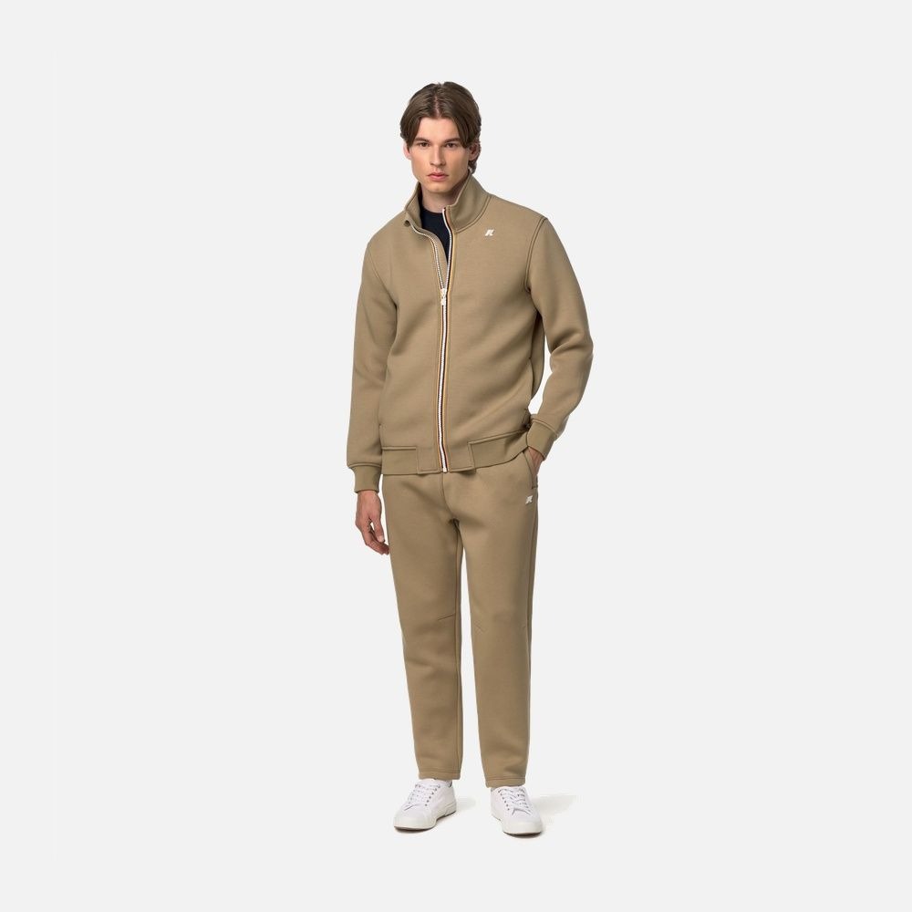 K-WAY felpa finn spacer beige khaki K2125LW 677 K-WAY 