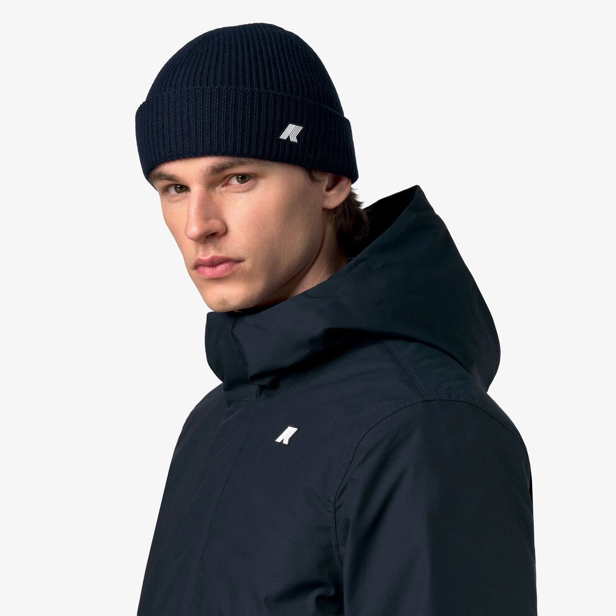 Cappello Brice Cardigan Stitch Wool blue depth K2132HW K89 K-WAY 