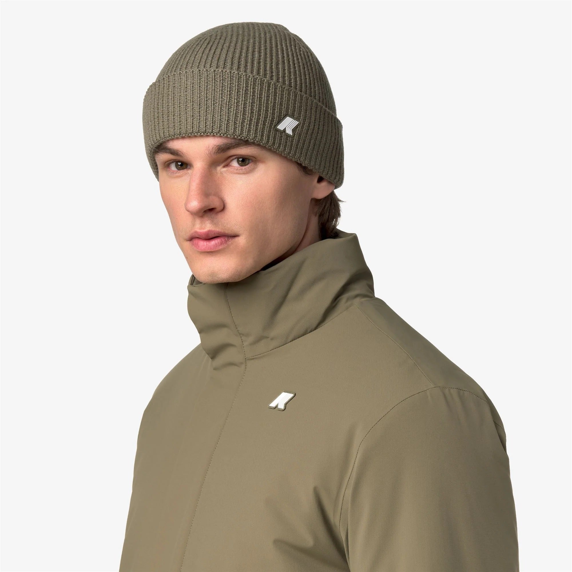 Cappello Brice Cardigan Stitch Wool green army K2132HW XBE K-WAY 