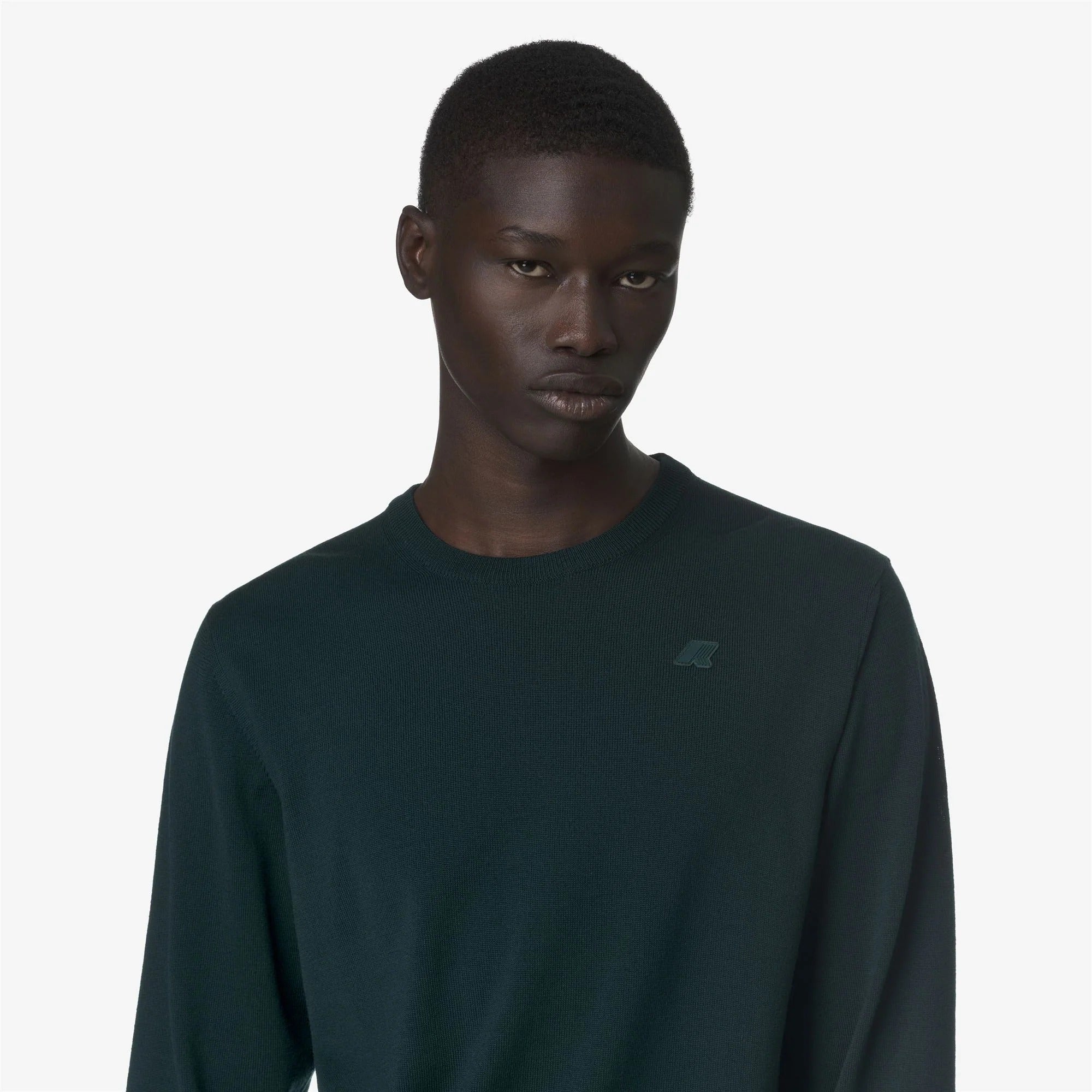 Maglione Sebastien Merino Green Ponderosa K2142EW 614 K-WAY 