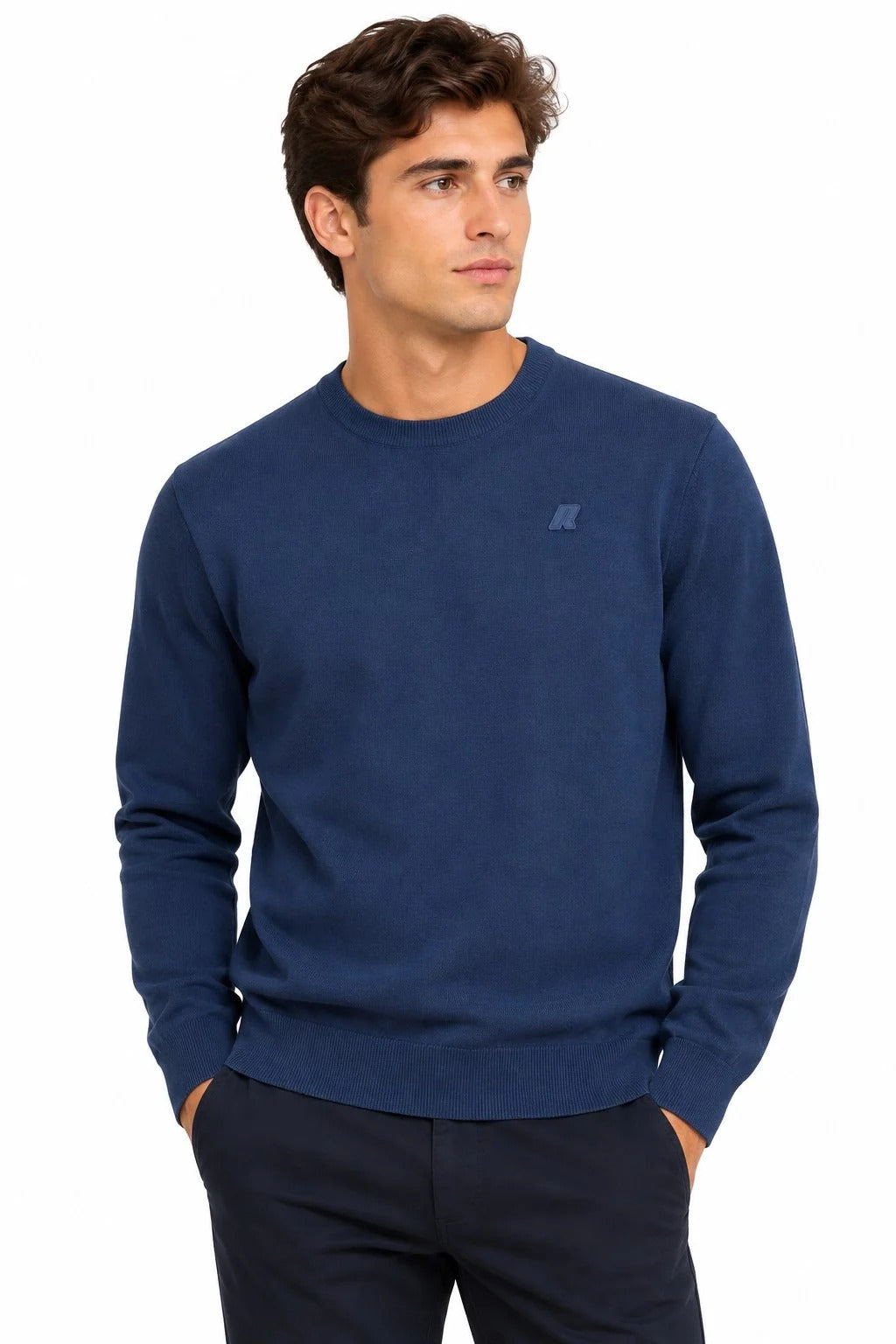 Maglione Sebastien Merino blue medieval K2142EW 777 K-WAY 