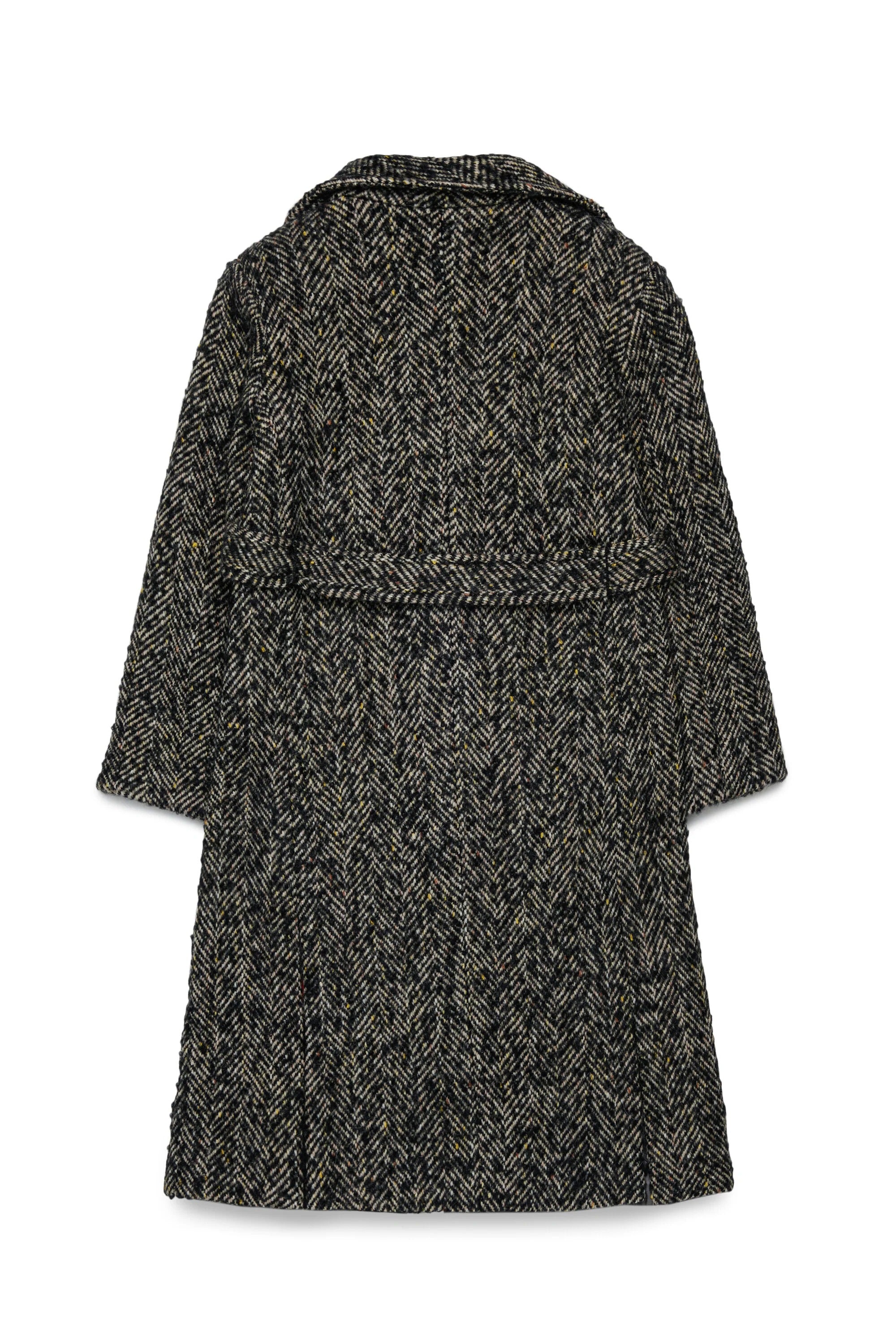 Cappotto con motivo a spina di pesce nero MX0001-MX02N MX900 MAX&CO KID 