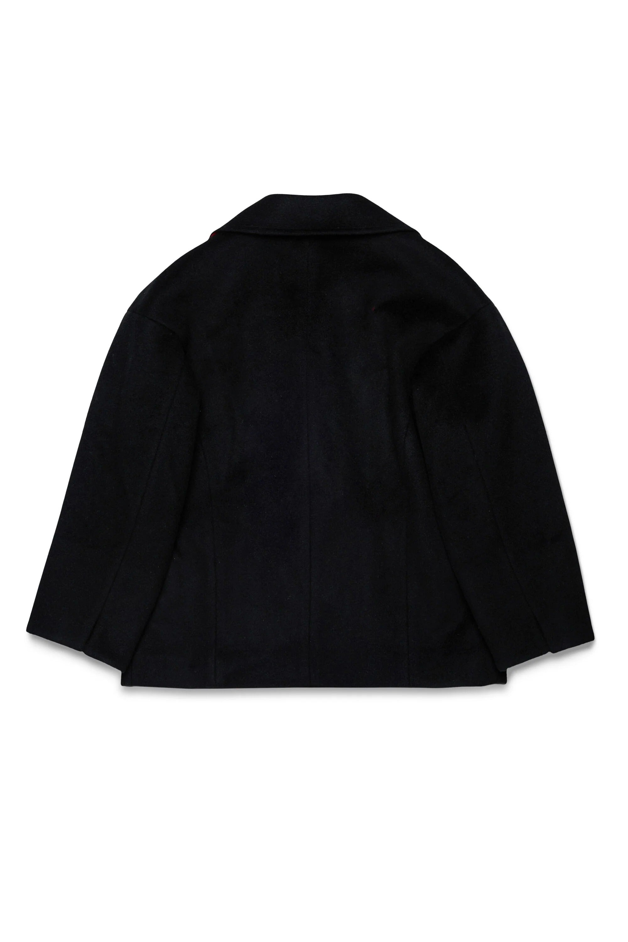 Cappotto caban doppiopetto in lana rasata nero MX0229-MX052 MX900 MAX&CO KID 