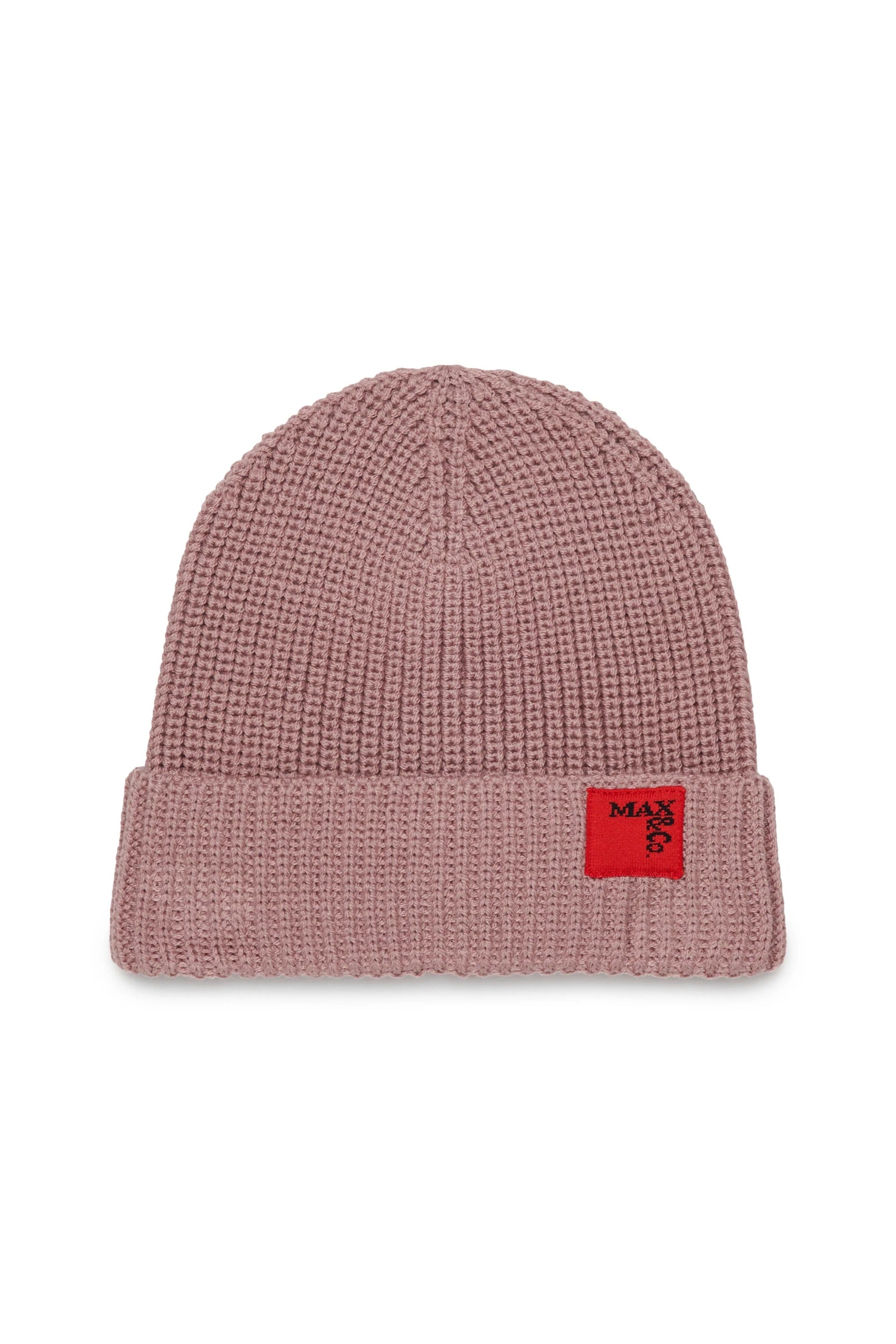 Berretto in misto lana con applicazione rosa MX0242-MX048 MX603 MAX&CO KID 