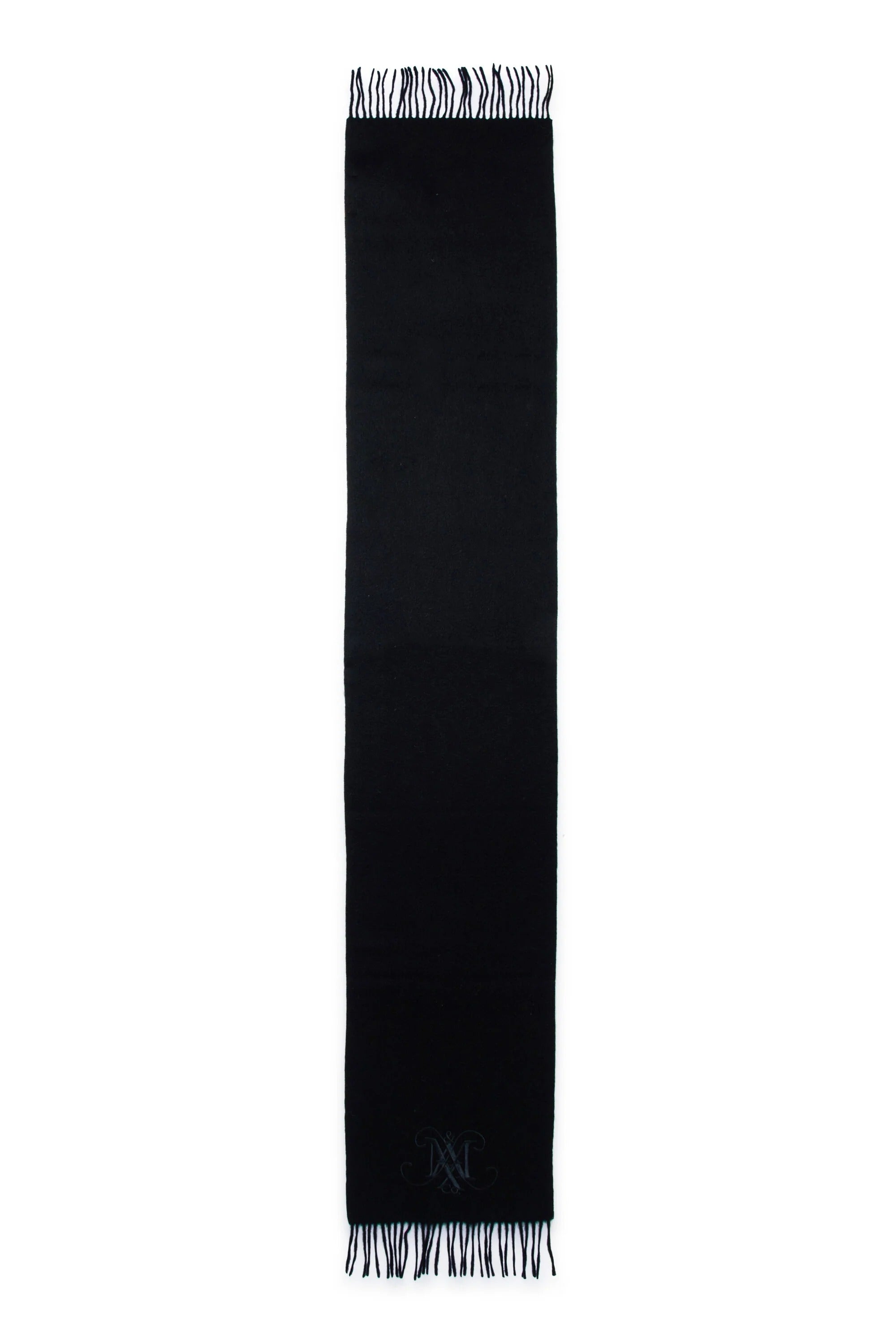 Sciarpa di lana con logo ricamato nera MX0246-MX00M MX900 MAX&CO KID 