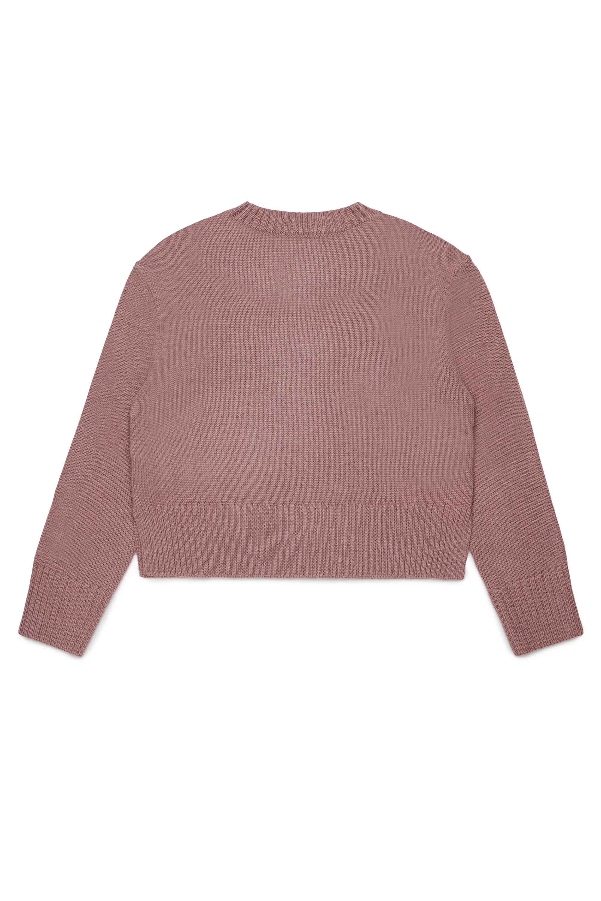 Pullover in misto lana con logo ricamato rosa MX0251-MX043 MX603 MAX&CO KID 
