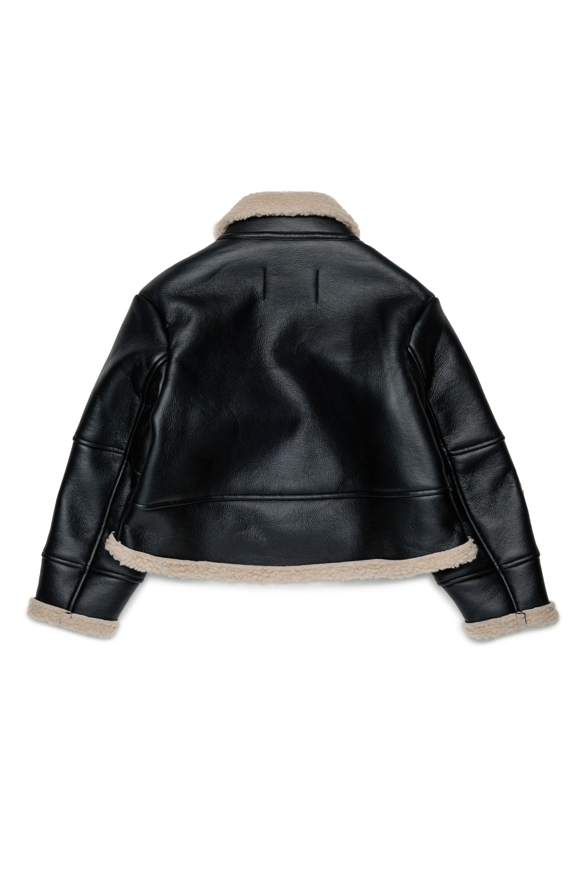 Giacca in montone con logo nera MX0372-MX01T MX900 MAX&CO KID 