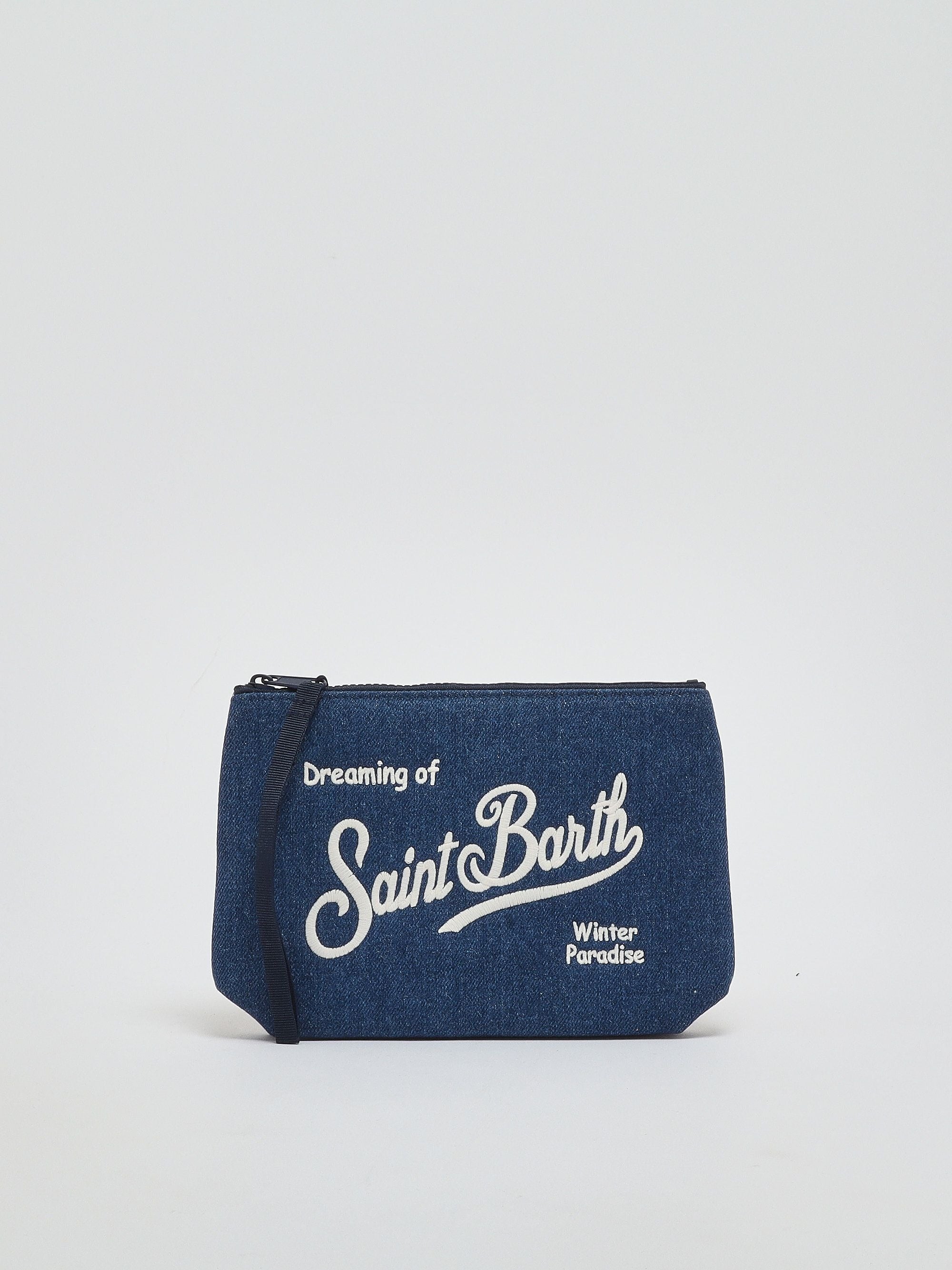 Pochette Aline Denim W Denim Emb ALI0031 00329M MC2 SAINT BARTH 