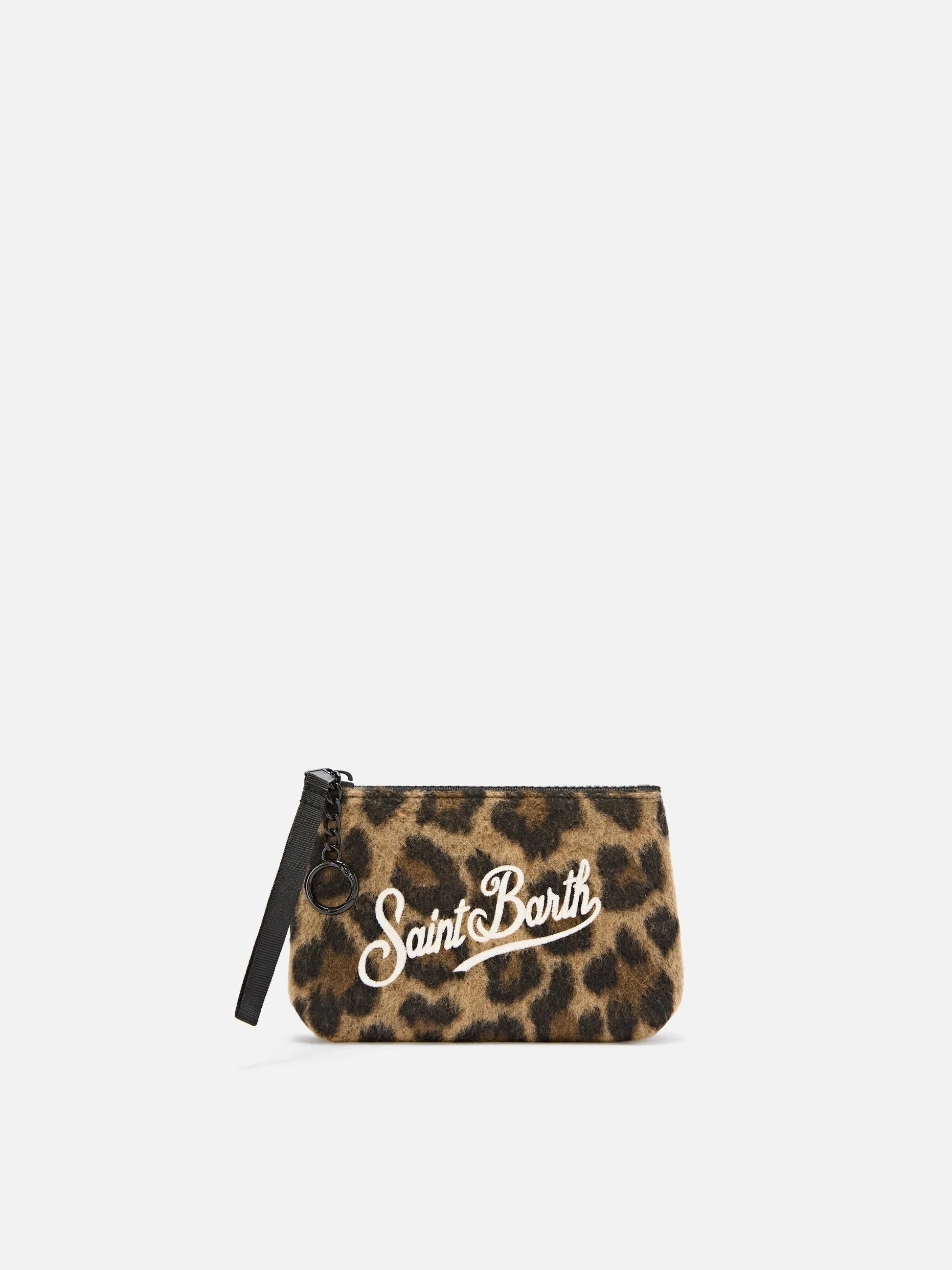 Pochette Mini Aline in feltro con stampa leopardo ALMI003 00212M MC2 SAINT BARTH 