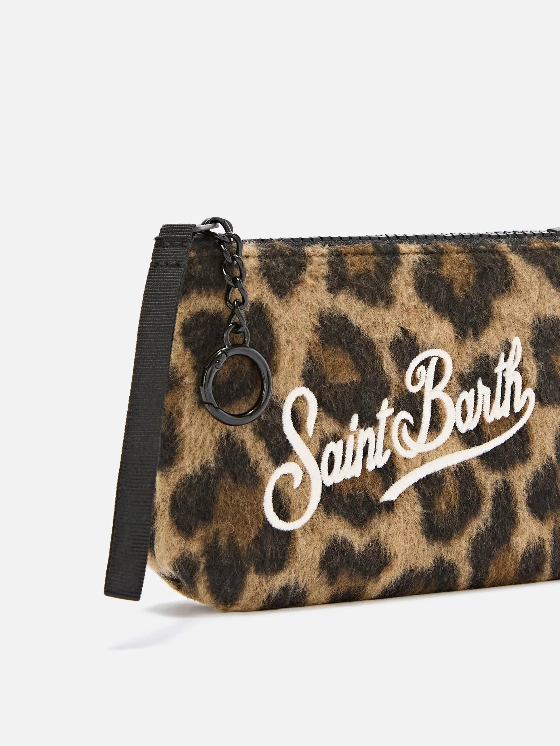 Pochette Mini Aline in feltro con stampa leopardo ALMI003 00212M MC2 SAINT BARTH 