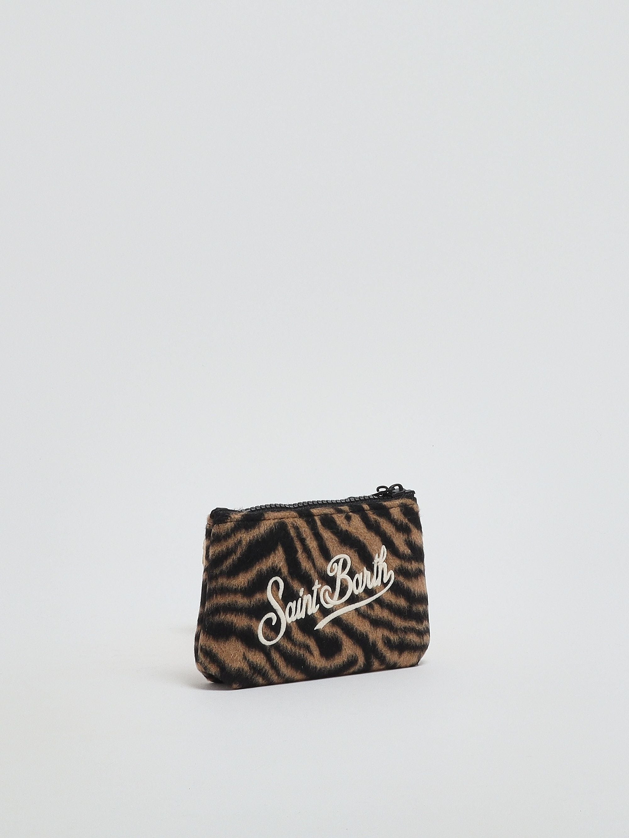 Pochette Mini Aline in feltro con stampa zebrata ALMI003 00469M MC2 SAINT BARTH 