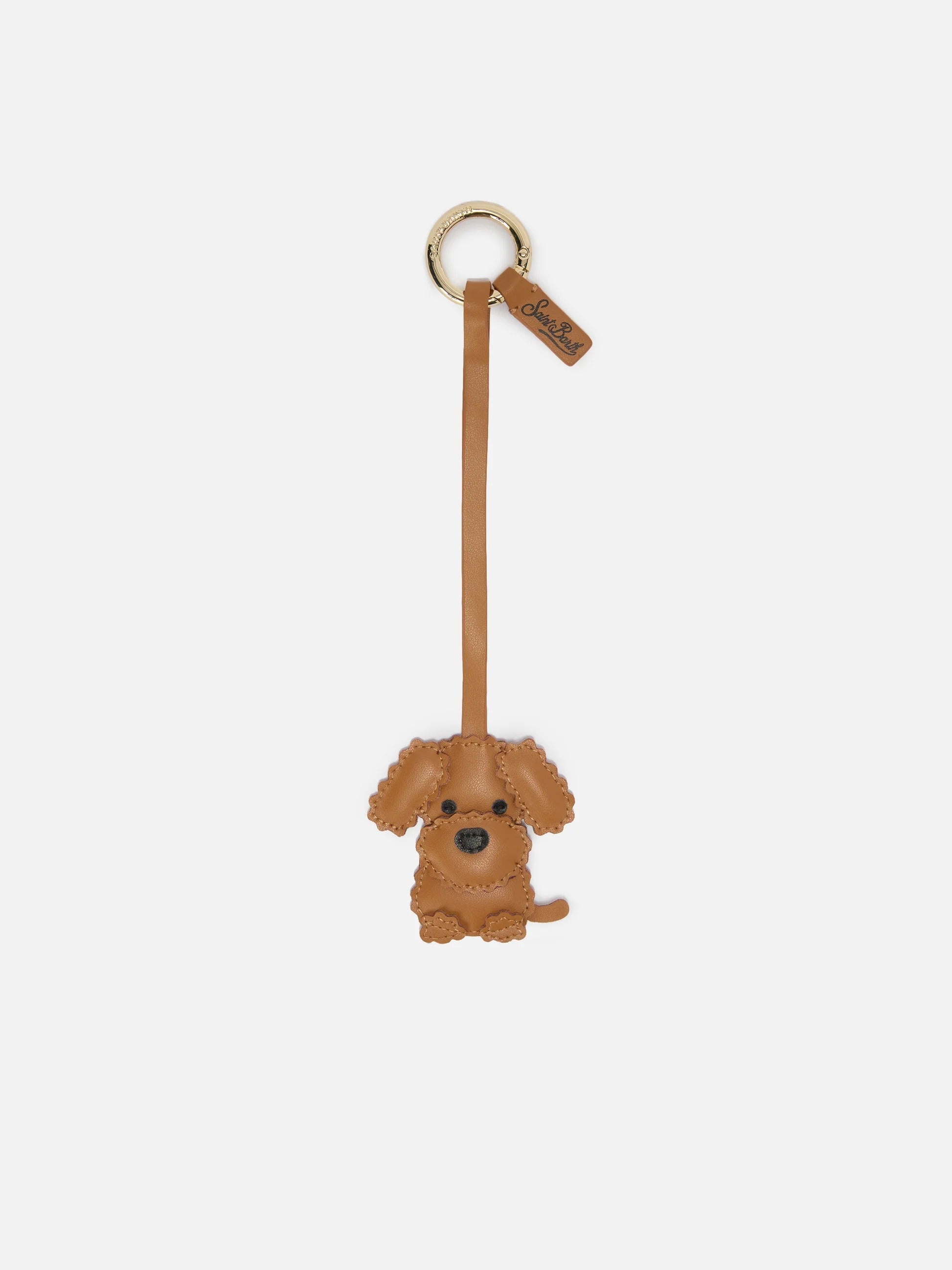 Charm per borsa beige in pelle a forma di cane BCHARM01 01140M MC2 SAINT BARTH 