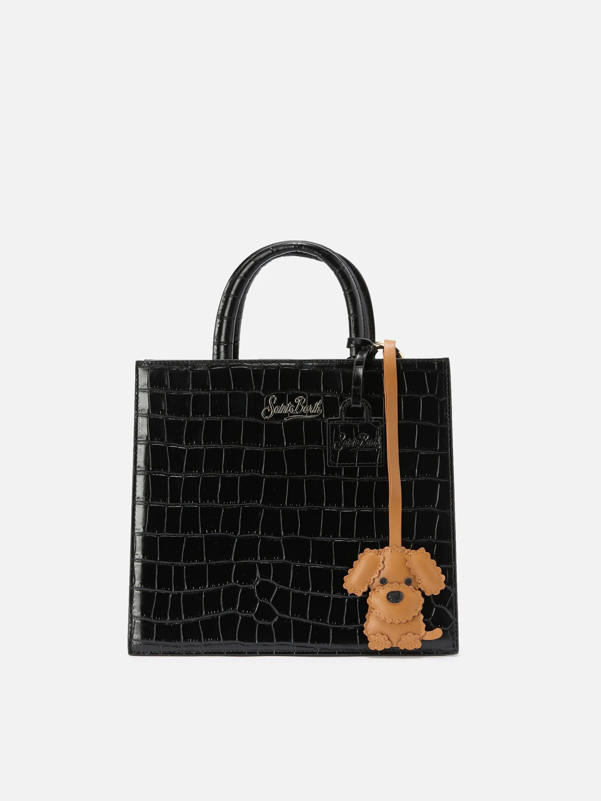 Charm per borsa beige in pelle a forma di cane BCHARM01 01140M MC2 SAINT BARTH 
