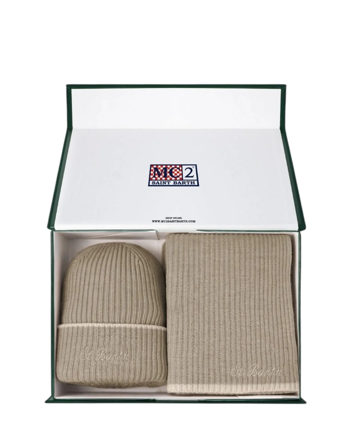 Set invernale kit cappello e sciarpa MC2 Saint Barth beige BOX0038 00027M MC2 SAINT BARTH 