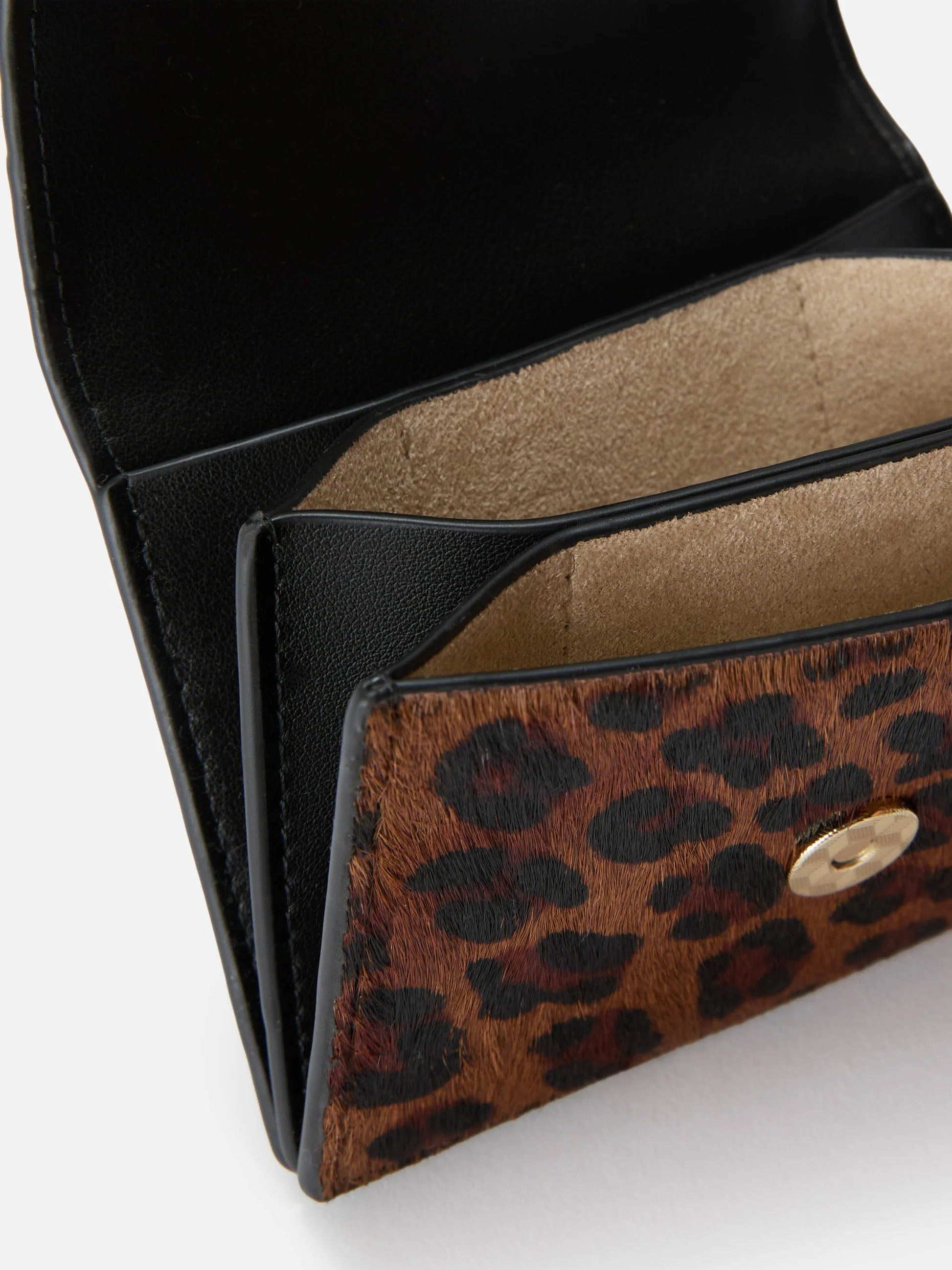 Portacarte in pelle con stampa leopardata CARDH01 00101M MC2 SAINT BARTH 
