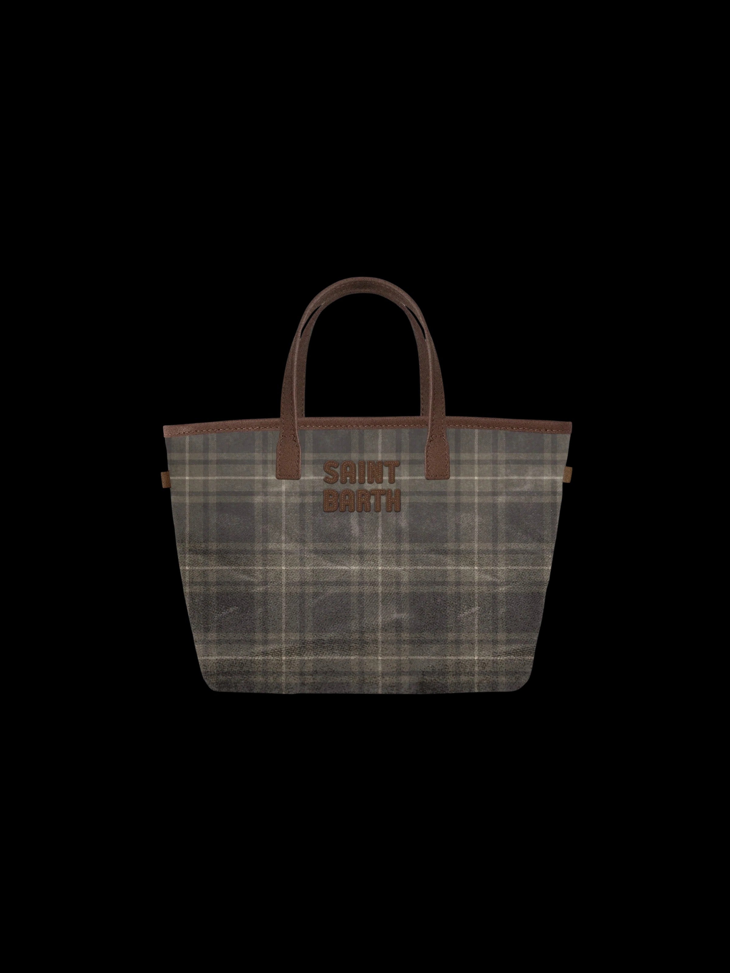 Borsa "City bag Mini" Saint Barth verde tartan CBMIN001 00405M MC2 SAINT BARTH 