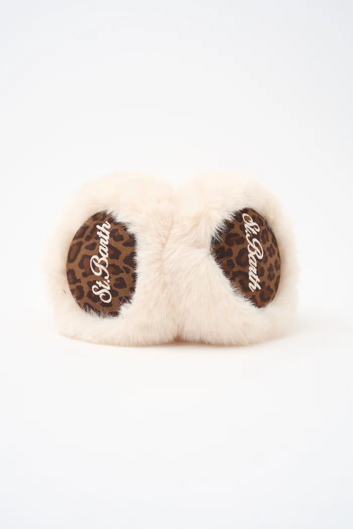 Paraorecchie Fur dark leopard con altoparlante wireless EARM006 00212M MC2 SAINT BARTH 