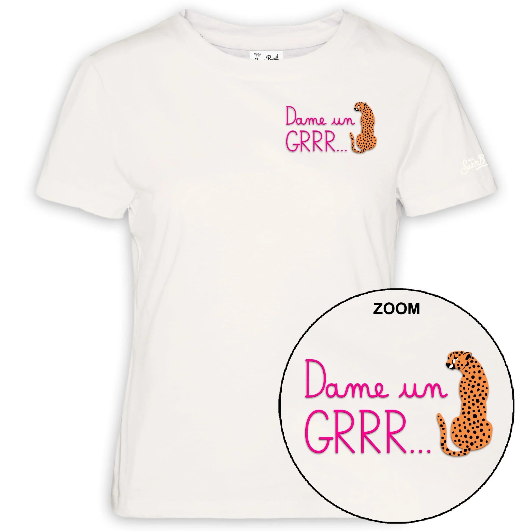 T-shirt Mc2 Saint Barth EMI0002 00531 da donna dame un grrrr EMI0002 00531M MC2 SAINT BARTH 