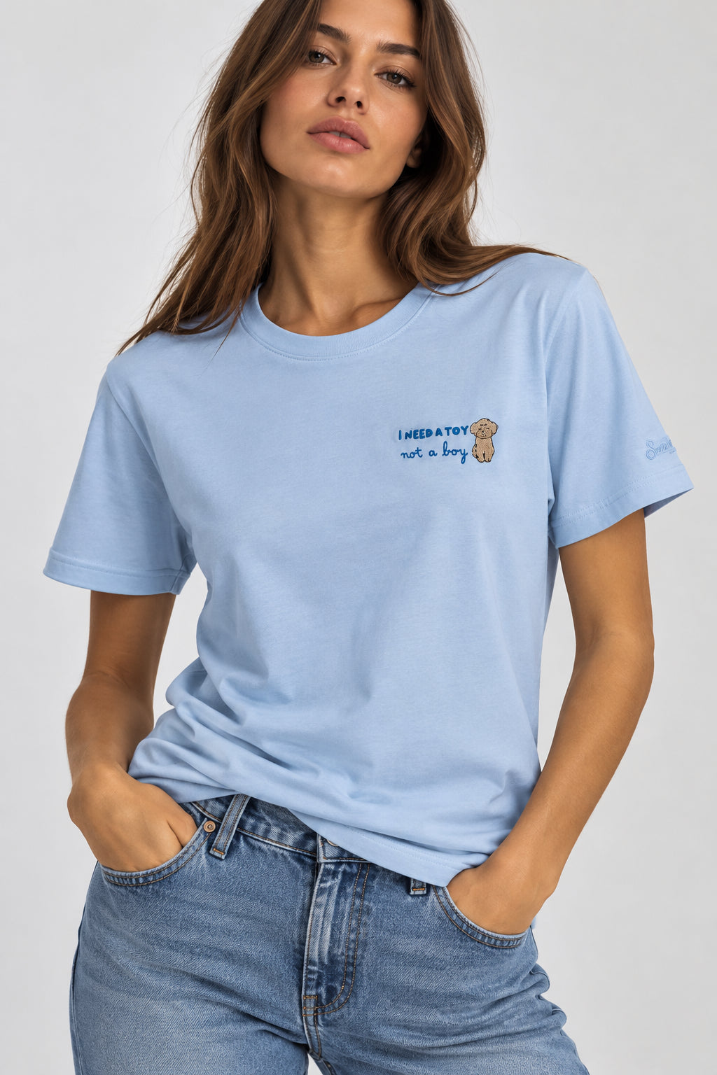 T-shirt Donna Saint Barth EMILIE_W-04316M Need toy 31 emb EMI0002 04316M MC2 SAINT BARTH 