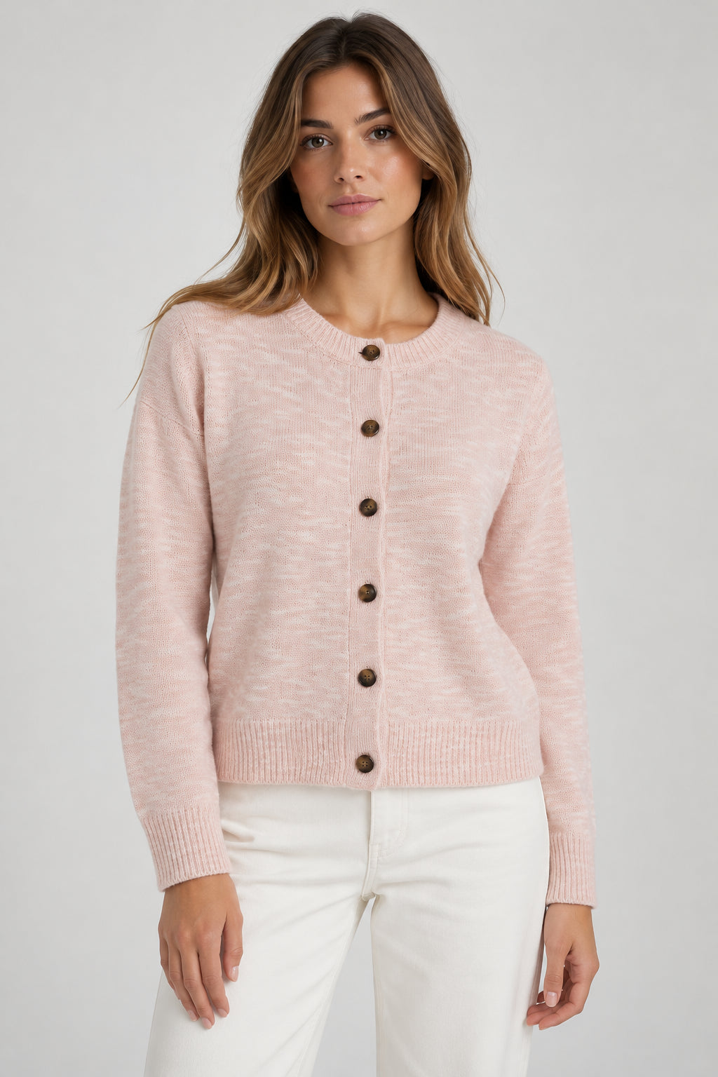 Cardigan janou mouline pink 21 JANU001 00006M MC2 SAINT BARTH 