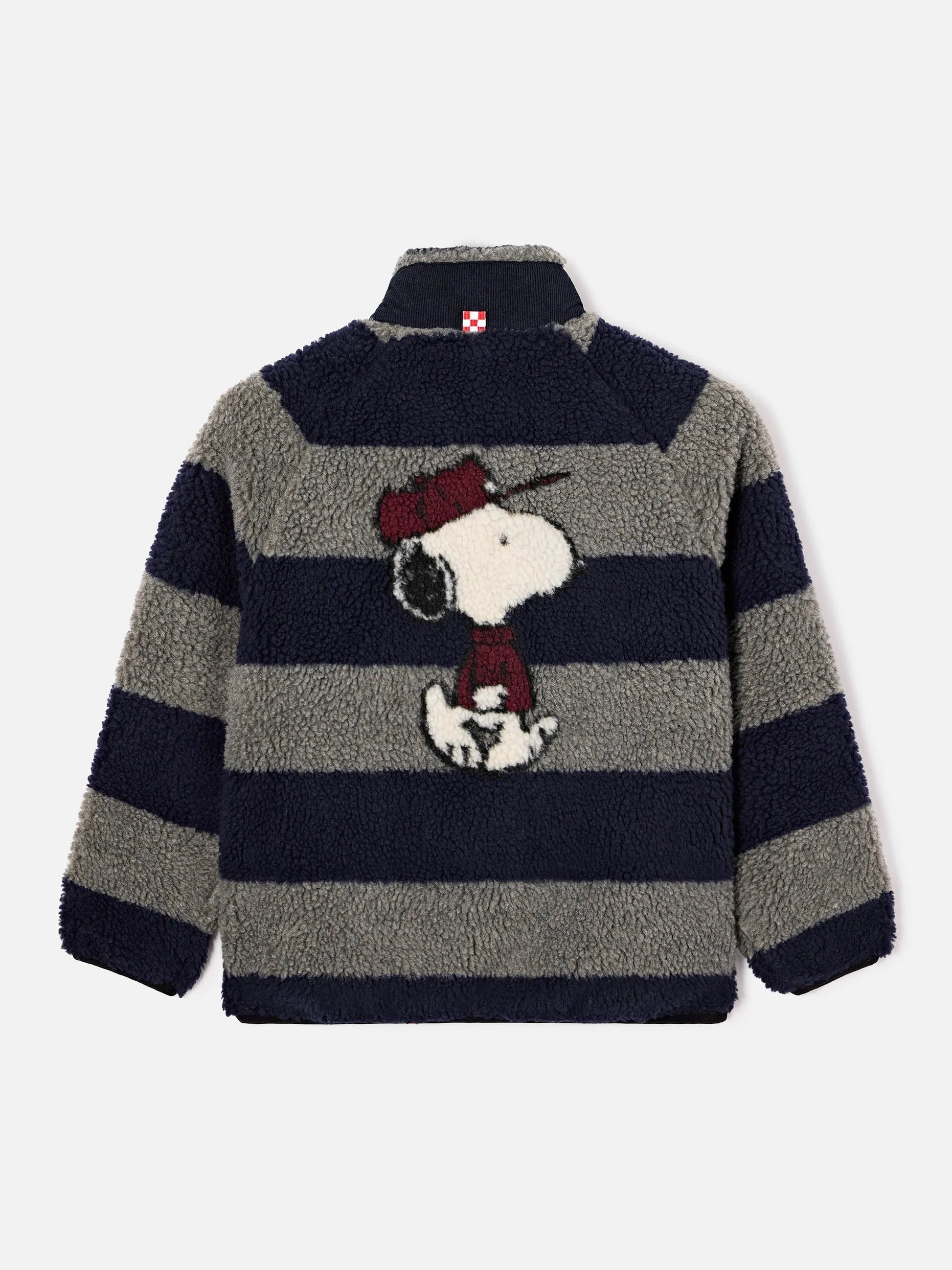 Giacca Keystone grigia in tessuto teddy con intarsio Snoopy sul retro | Special edition KEY0005 00203M MC2 SAINT BARTH 