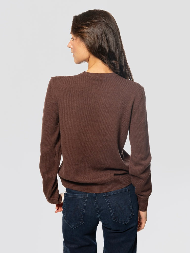 Maglione kyla  con Cuore e Scritta Shoes Marrone KYLA002 00399M MC2 SAINT BARTH 