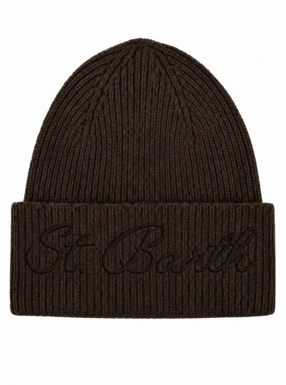 Berretto per donna MC2 St. Barth marrone con logo ricamato sul davanti MOS0008 00040M MC2 SAINT BARTH 