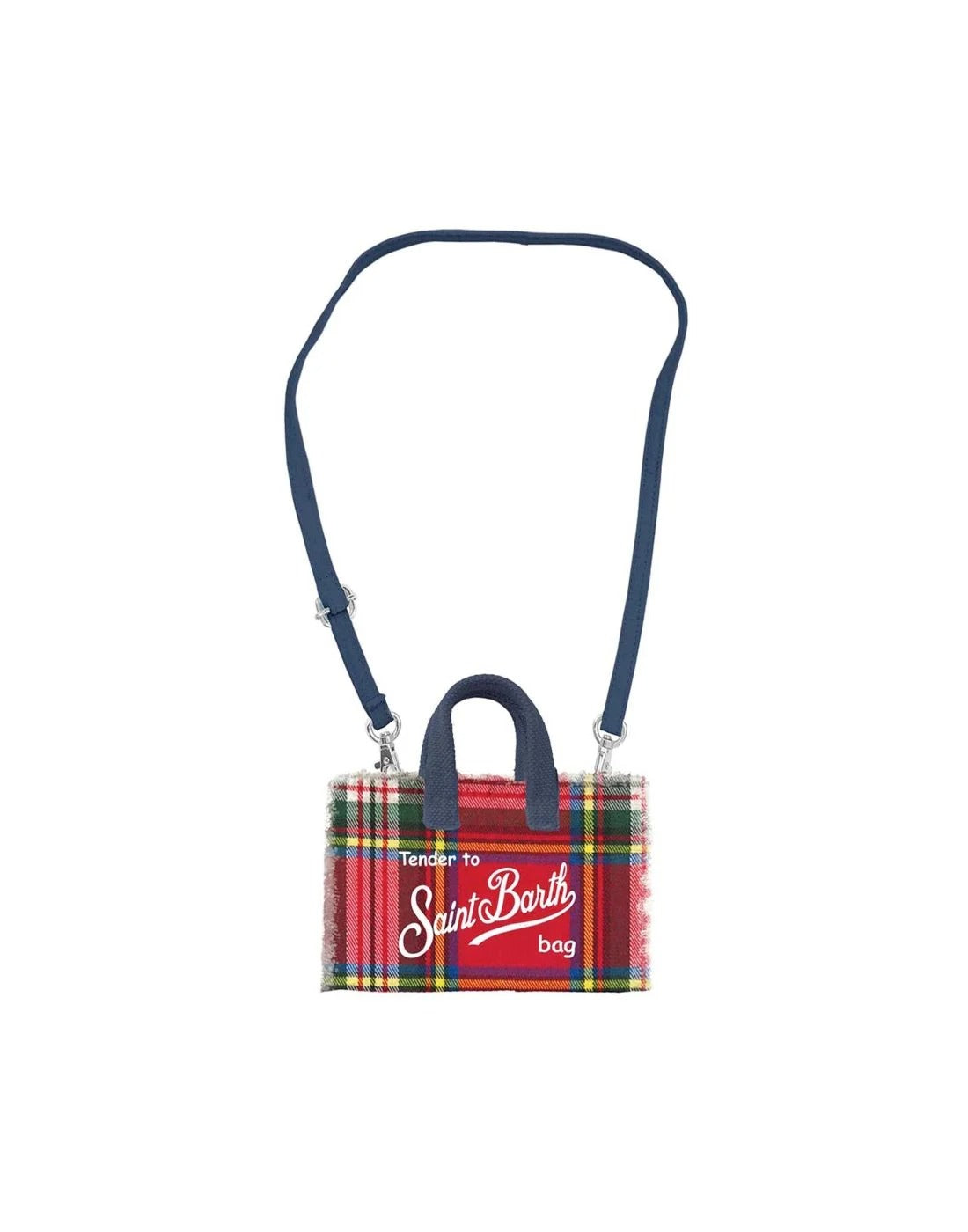 Phone Bag wool con Tracolla Mc2 Saint Barth Multicolor fantasia Tartan 41 emb PHONE010 01966M MC2 SAINT BARTH 