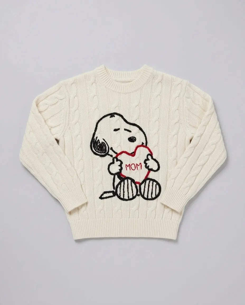 Maglione MC2 Saint Barth Snoopy outlin bianco PRC00023 00064M MC2 SAINT BARTH 