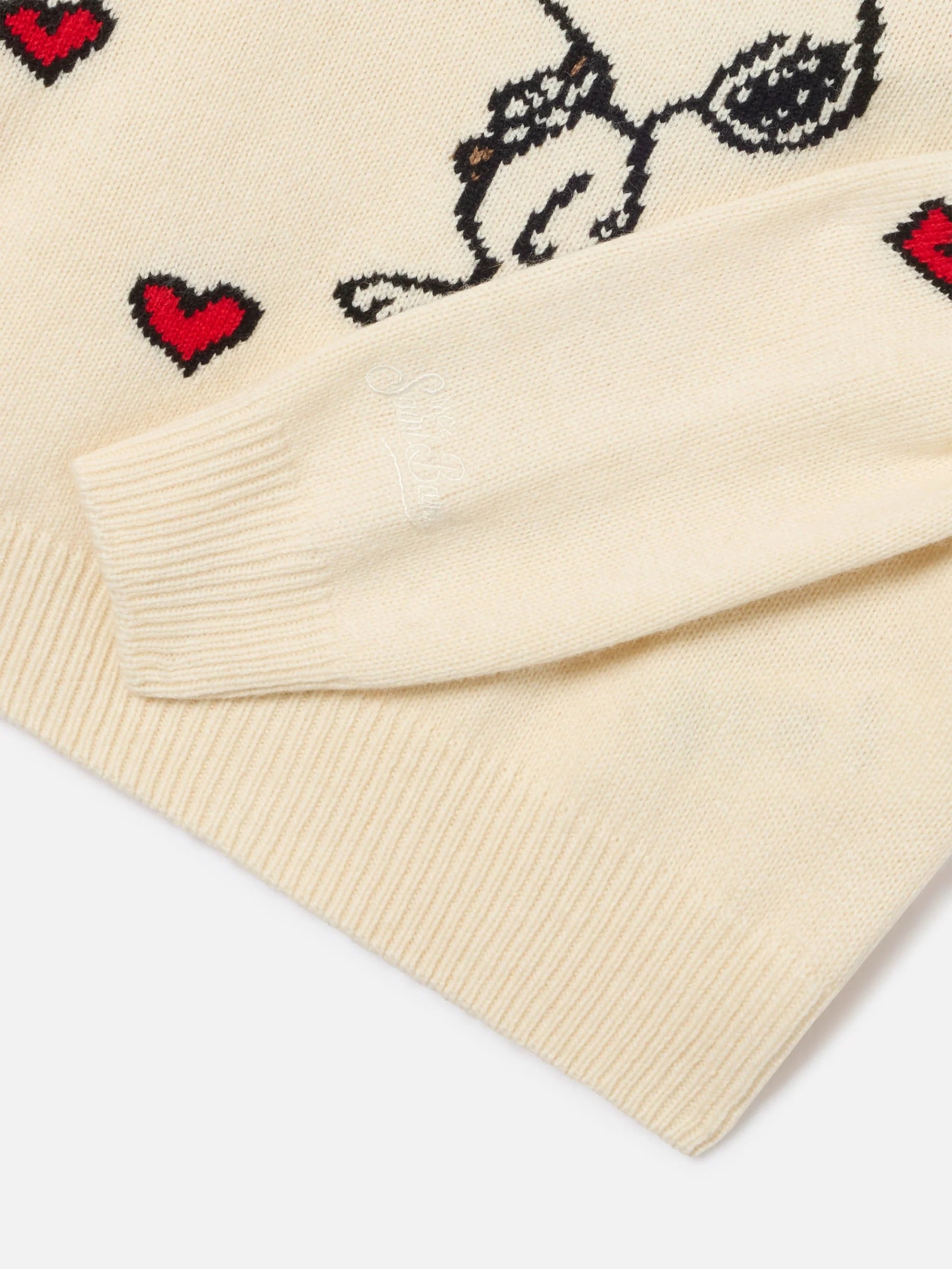 Maglia girocollo Princess panna con intarsio Snoopy | Special edition PRC0005 00160M MC2 SAINT BARTH 