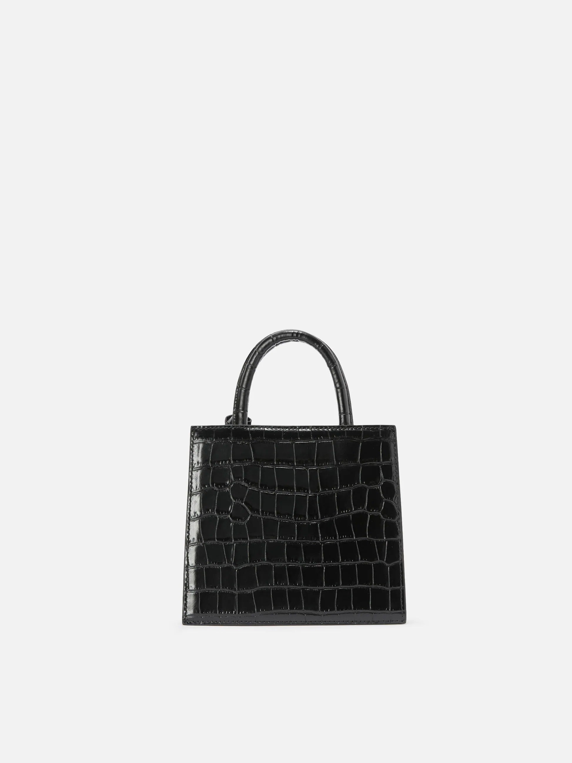 Borsa Mini Shop nera in pelle stampa cocco SHBM0002 00721M MC2 SAINT BARTH 