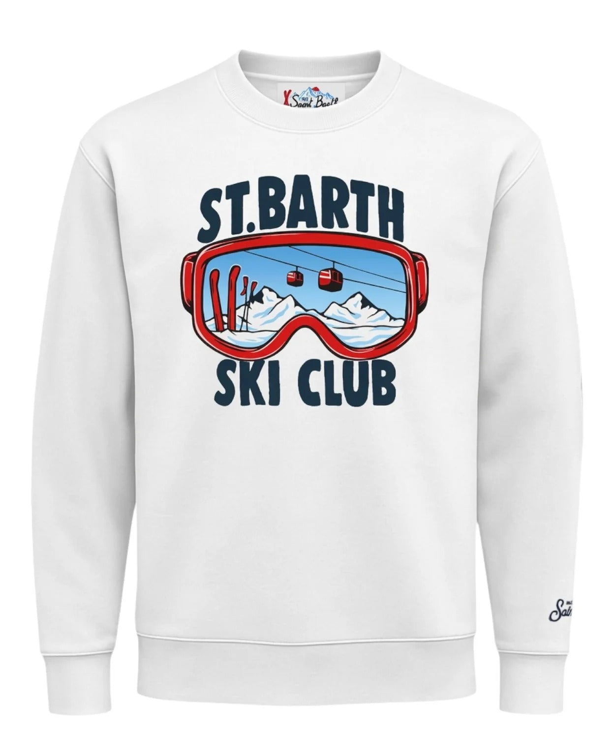 MC2 SAINT BARTH<BR/>Felpa Soho in Cotone Stampa SKI CLUB Uomo SOH0004 01188M MC2 SAINT BARTH 