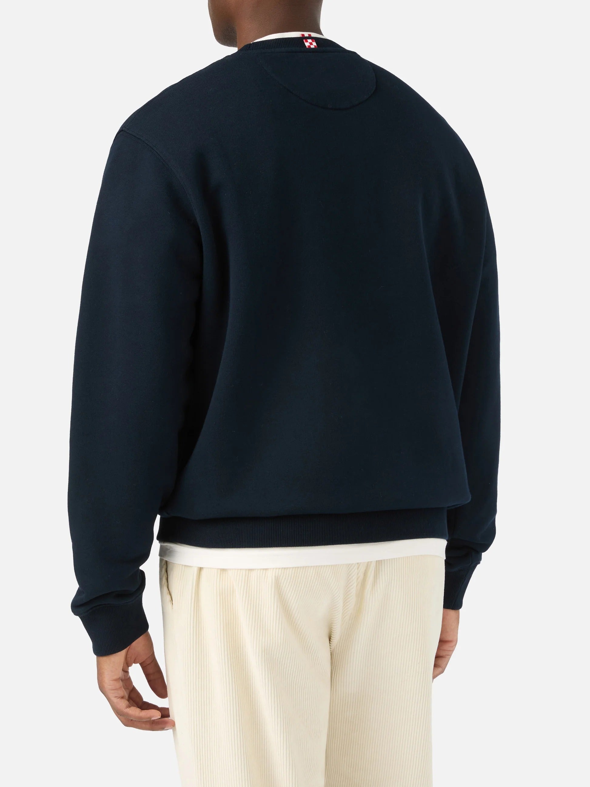 Felpa Soho in cotone blu navy con stampa di St. Barth SOH0004 01671M MC2 SAINT BARTH 