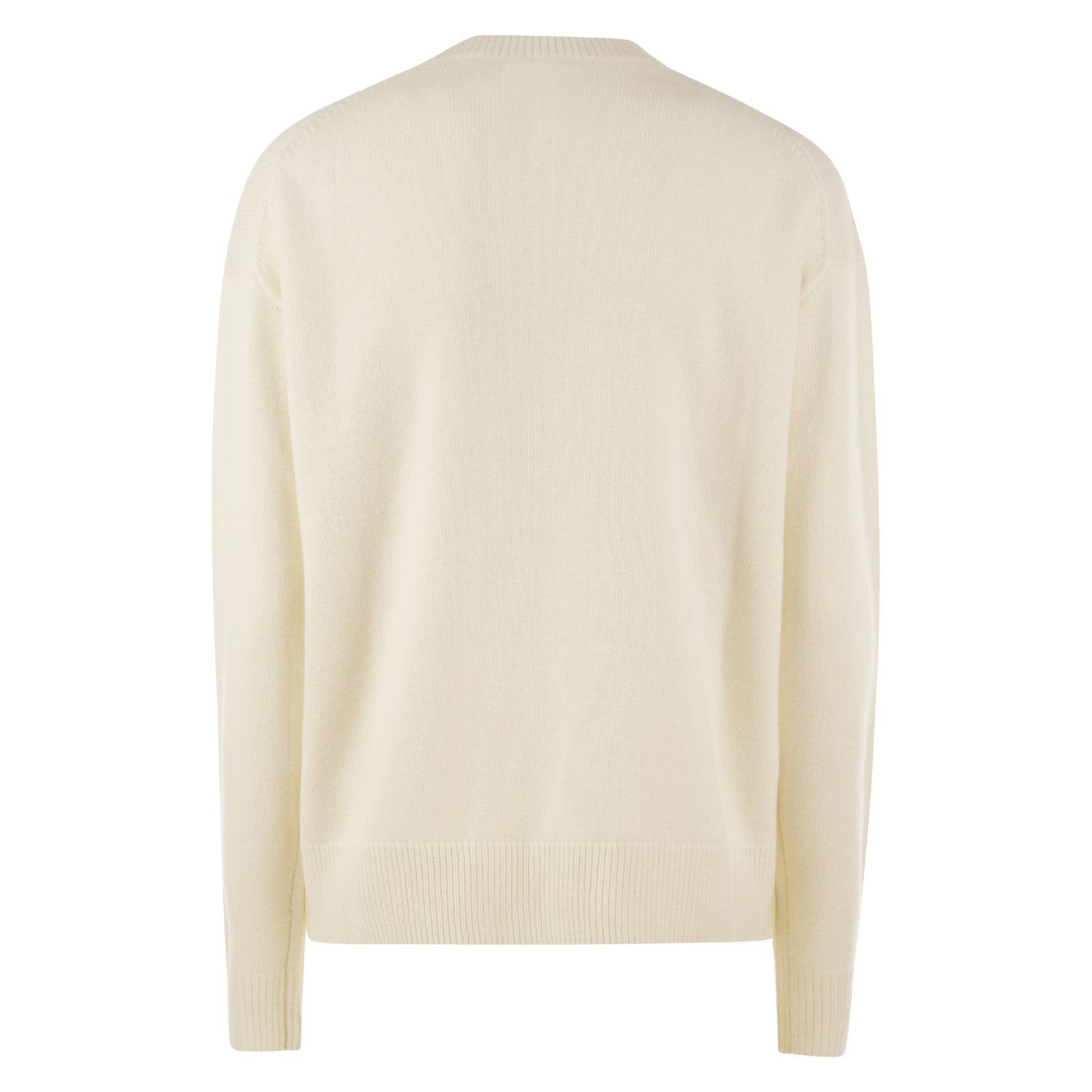 MC2 SAINT BARTH TESSA - Maglione in misto lana e cashmere con cuori applicati NATURALE TESS001 03751M MC2 SAINT BARTH 