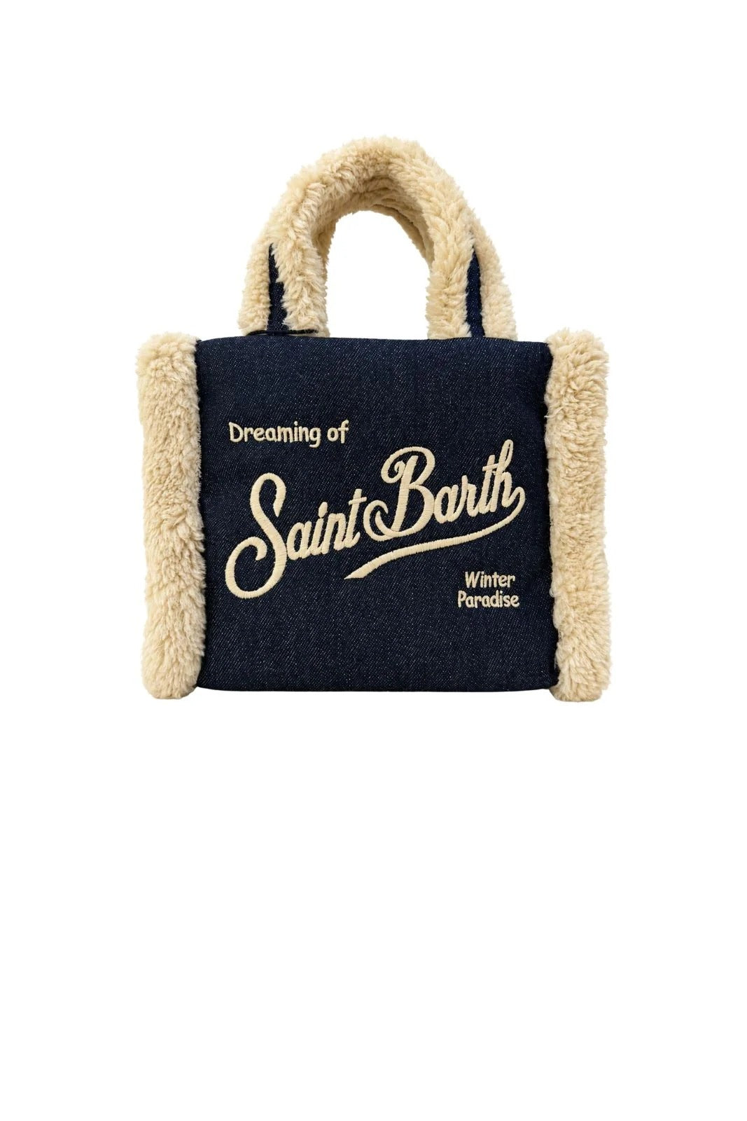 MC2 Saint Barth Borsa Donna Vanity Mini Shearling Denim Dark VAMI020 00144M MC2 SAINT BARTH 